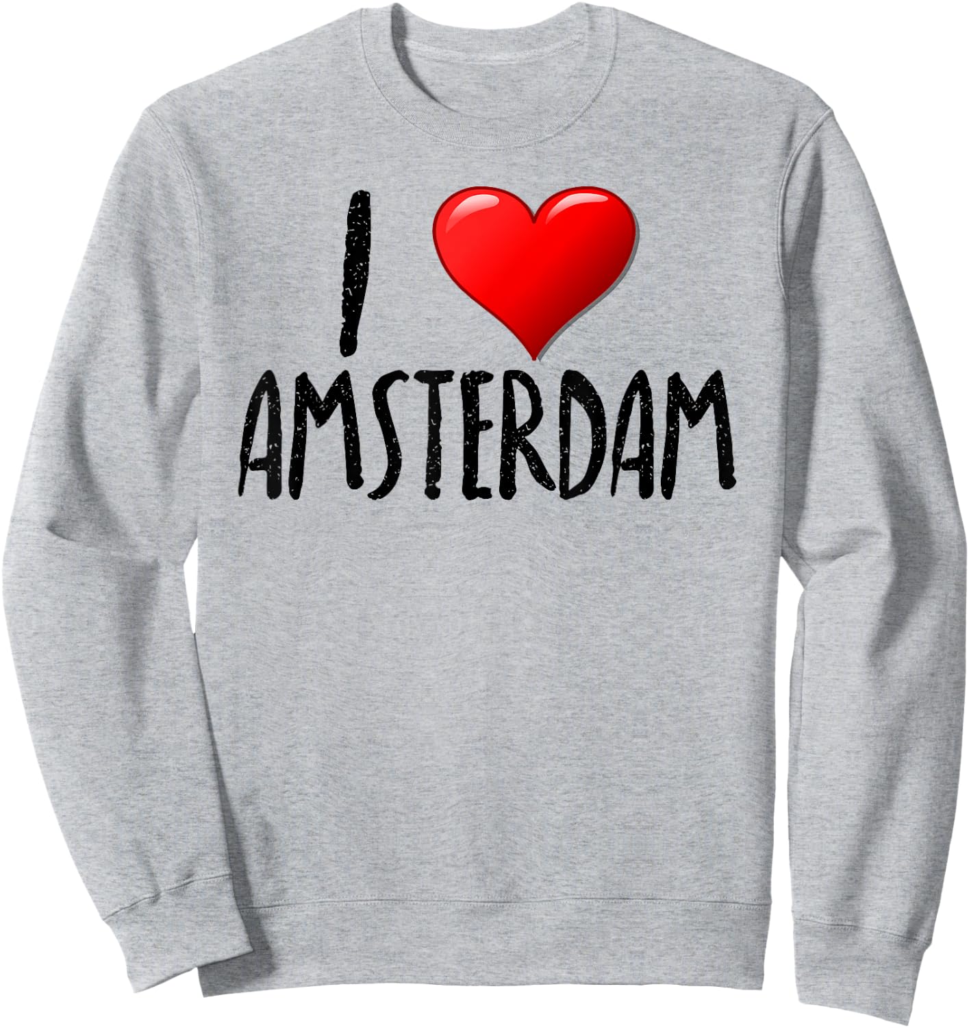 I Love Amsterdam - - Traveler - Souvenir Sweatshirt - Sweatshirt | Ash