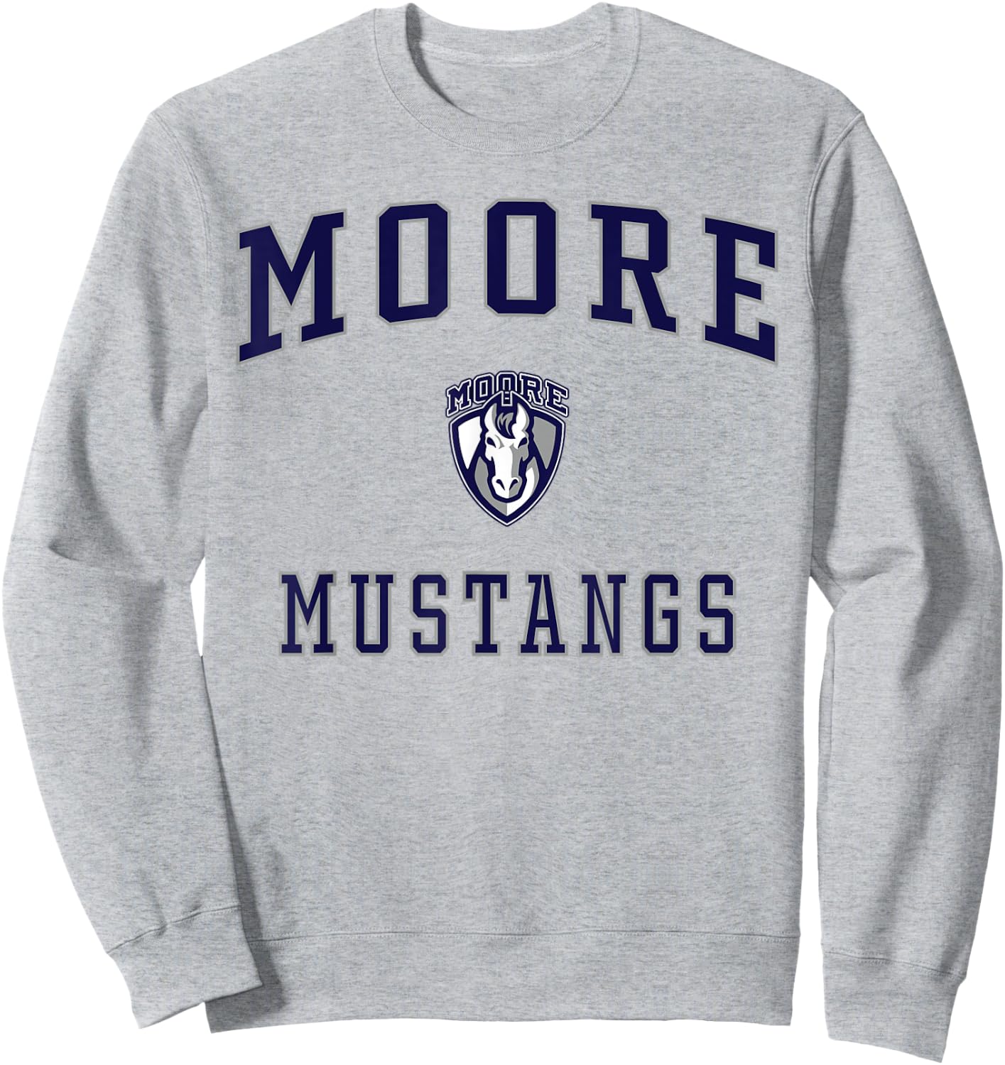 Moore School Mustangs Sweatshirt - Sweatshirt | Ash