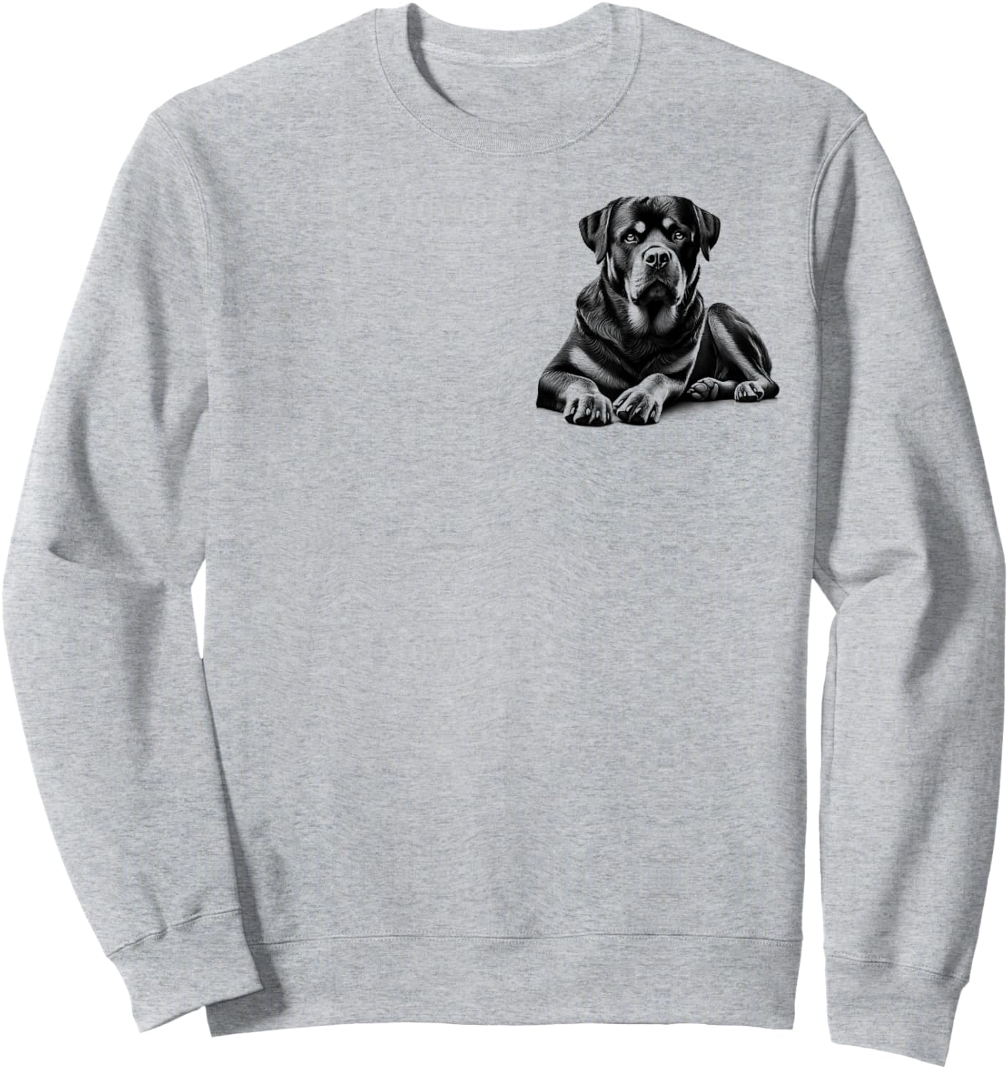 Rottweiler Dog in Lying Pose on Chest Women Kids Sweatshirt - Sweatshirt | Ash