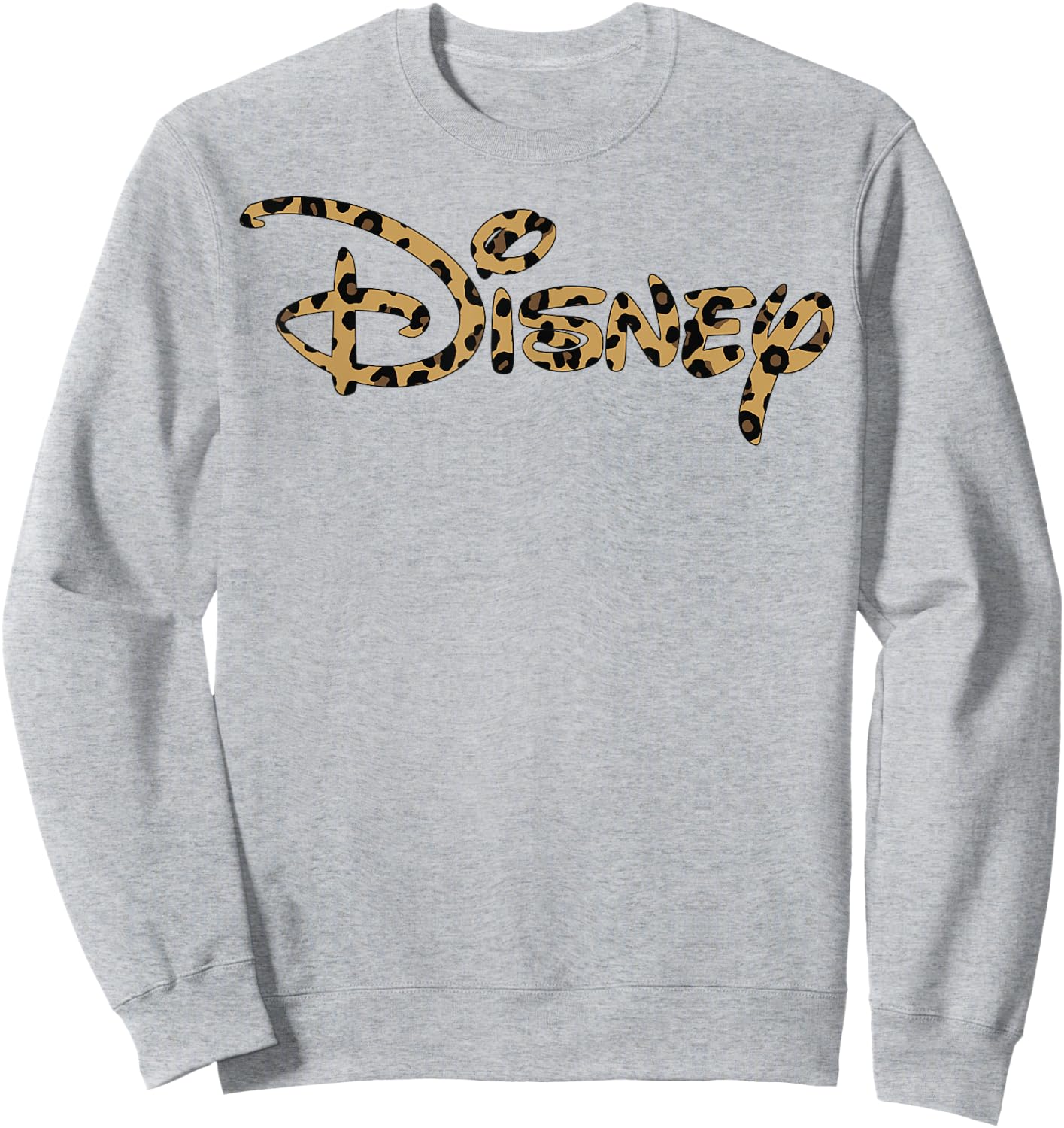 Disney Logo Leopard Fill Sweatshirt - Sweatshirt | Ash