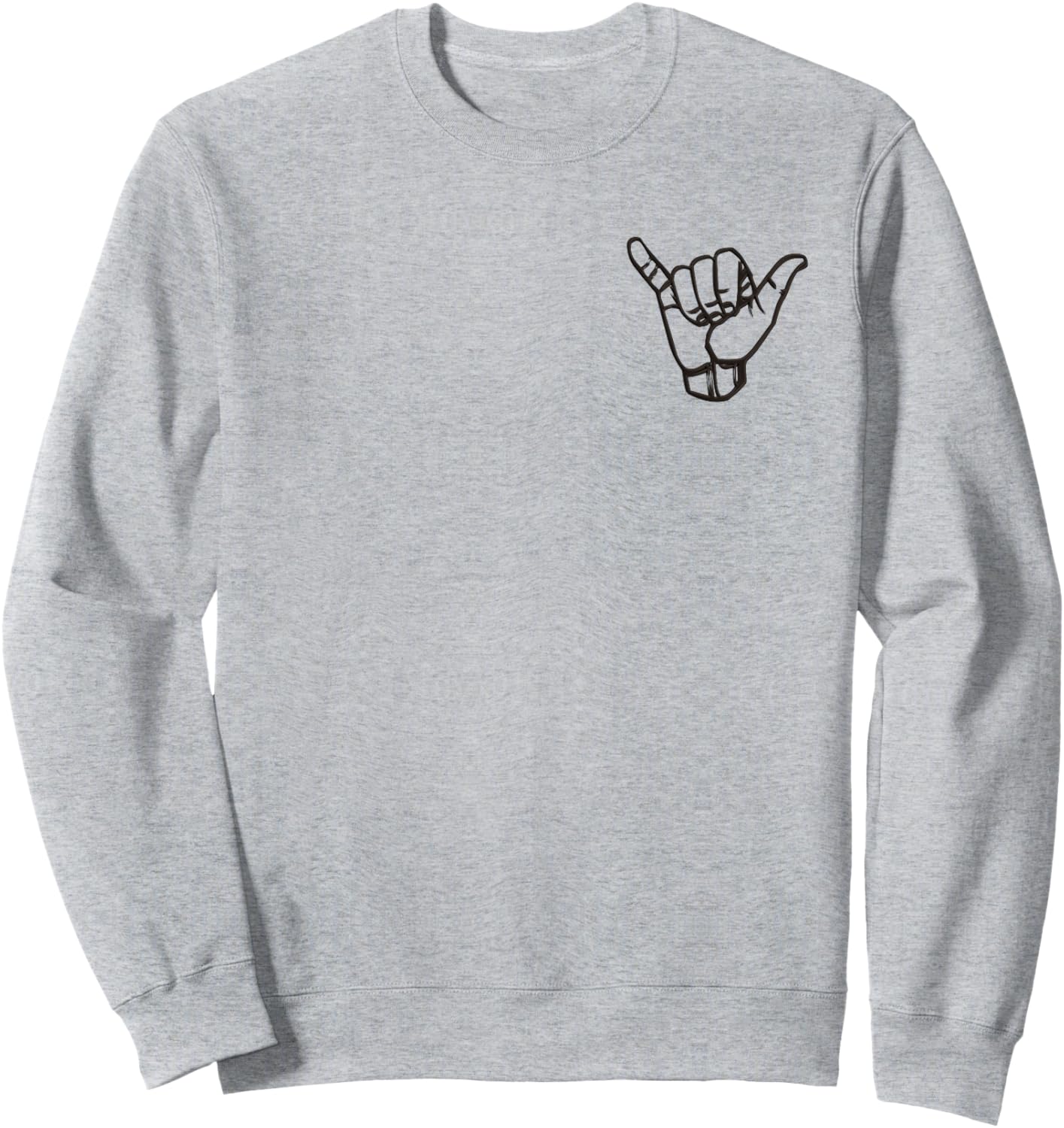 Shaka Sign Hang Good Vibes Retro Loose Hawaii Surfing Sweatshirt - Sweatshirt | Ash