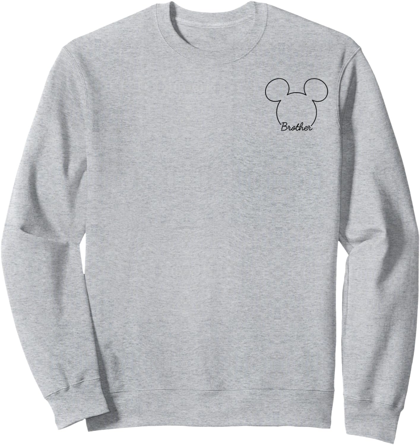 Disney Mickey And Friends Vintage Brother Mickey Pocket Logo Sweatshirt - Sweatshirt | Ash