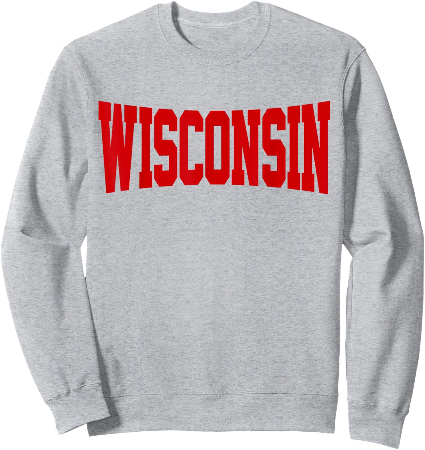 Vintage Wisconsin Wisconsin Red Retro Sweatshirt - Sweatshirt | Ash