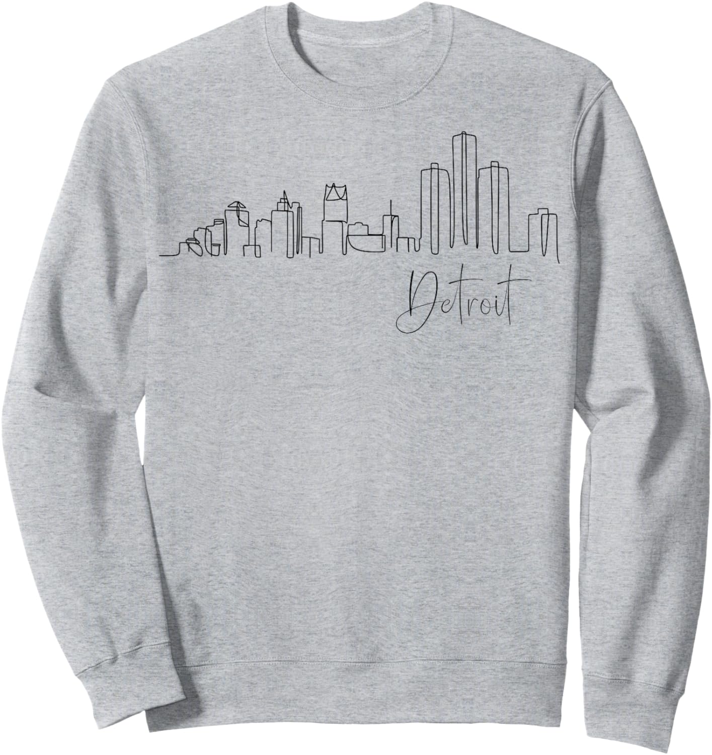 Detroit Michigan Great Lakes State Vacation Motor City Sweatshirt - Sweatshirt | Ash