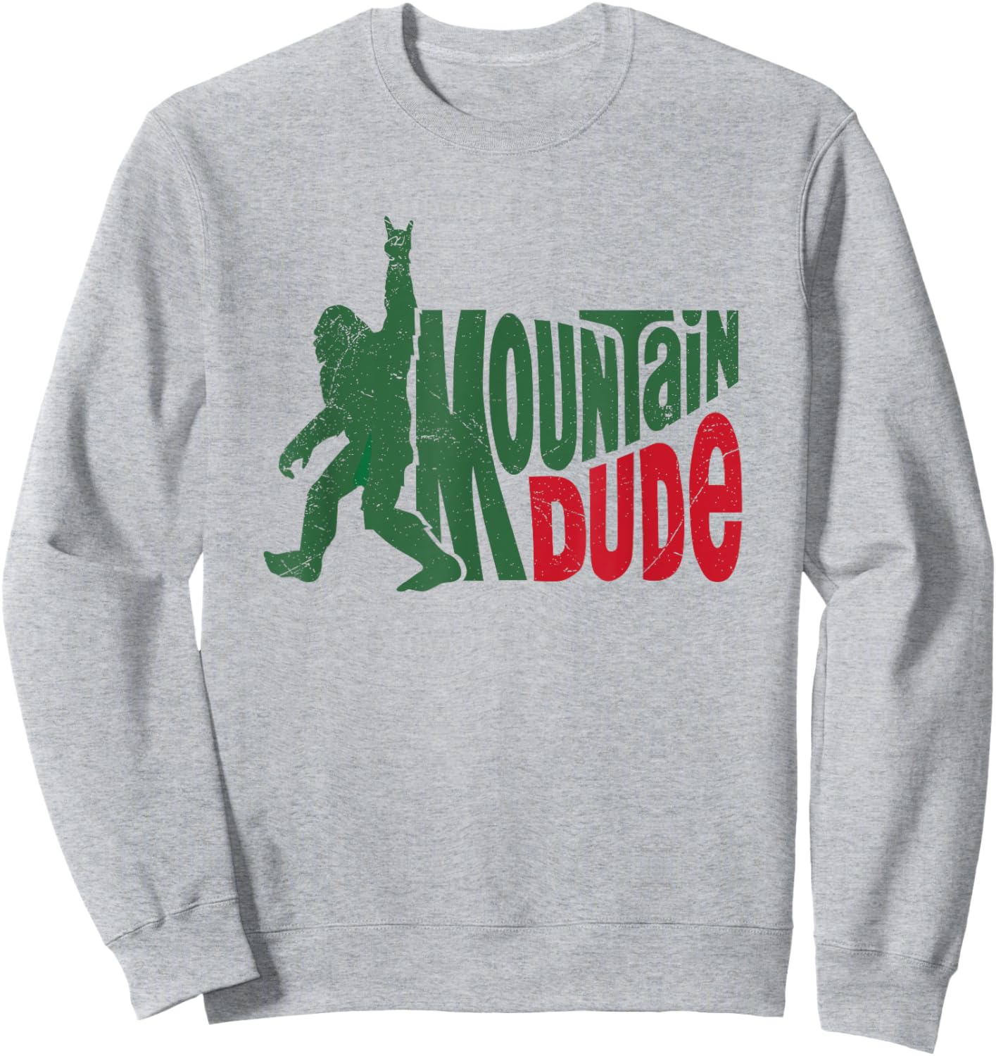Mountain Dude Funny Bigfoot Sasquatch Hiking Sweatshirt - Sweatshirt | Ash