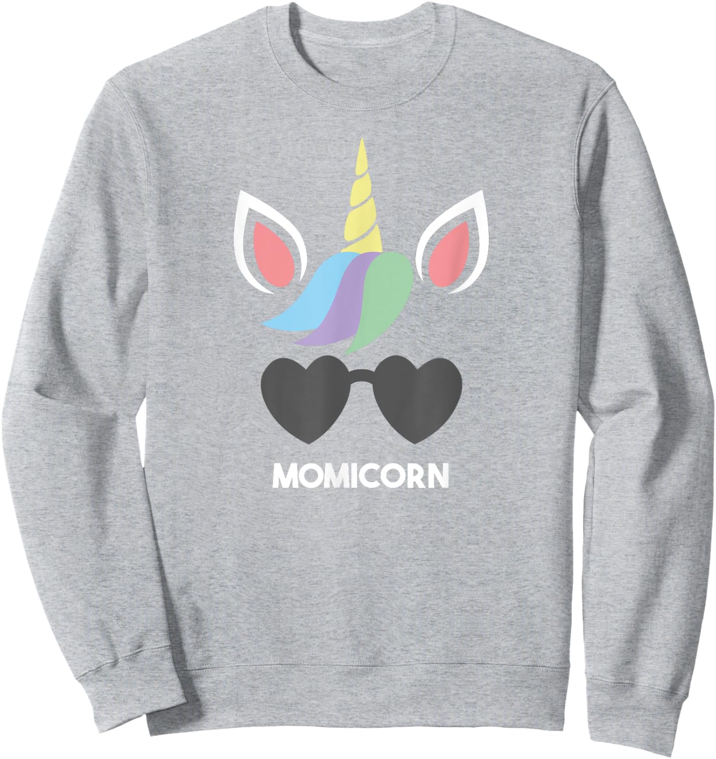 Momicorn Shirt Funny Unicorn Best Mom Mother's Day Gift Sweatshirt - Sweatshirt | Ash