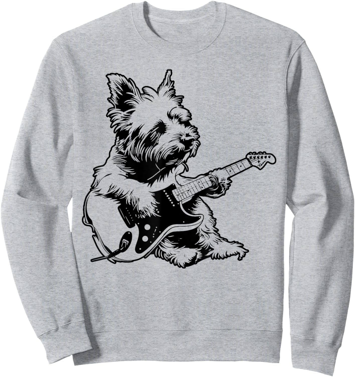 Dog Guitarist Guitar - Westie Dad Mom Women Sweatshirt - Sweatshirt | Ash