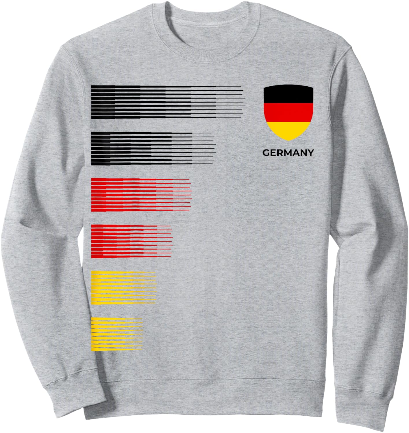 Germany Flag Emblem Patriotic German National Pride Sweatshirt - Sweatshirt | Ash