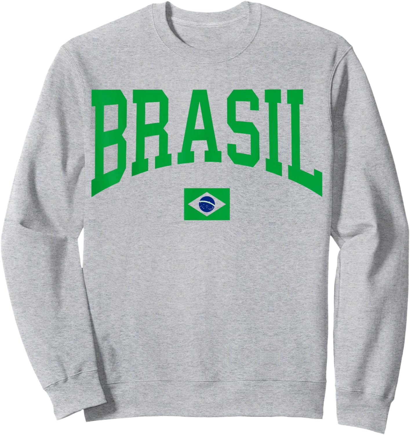 Brazil T Shirt Women Men Kids Brasil Gift Brazilian Flag Sweatshirt - Sweatshirt | Ash