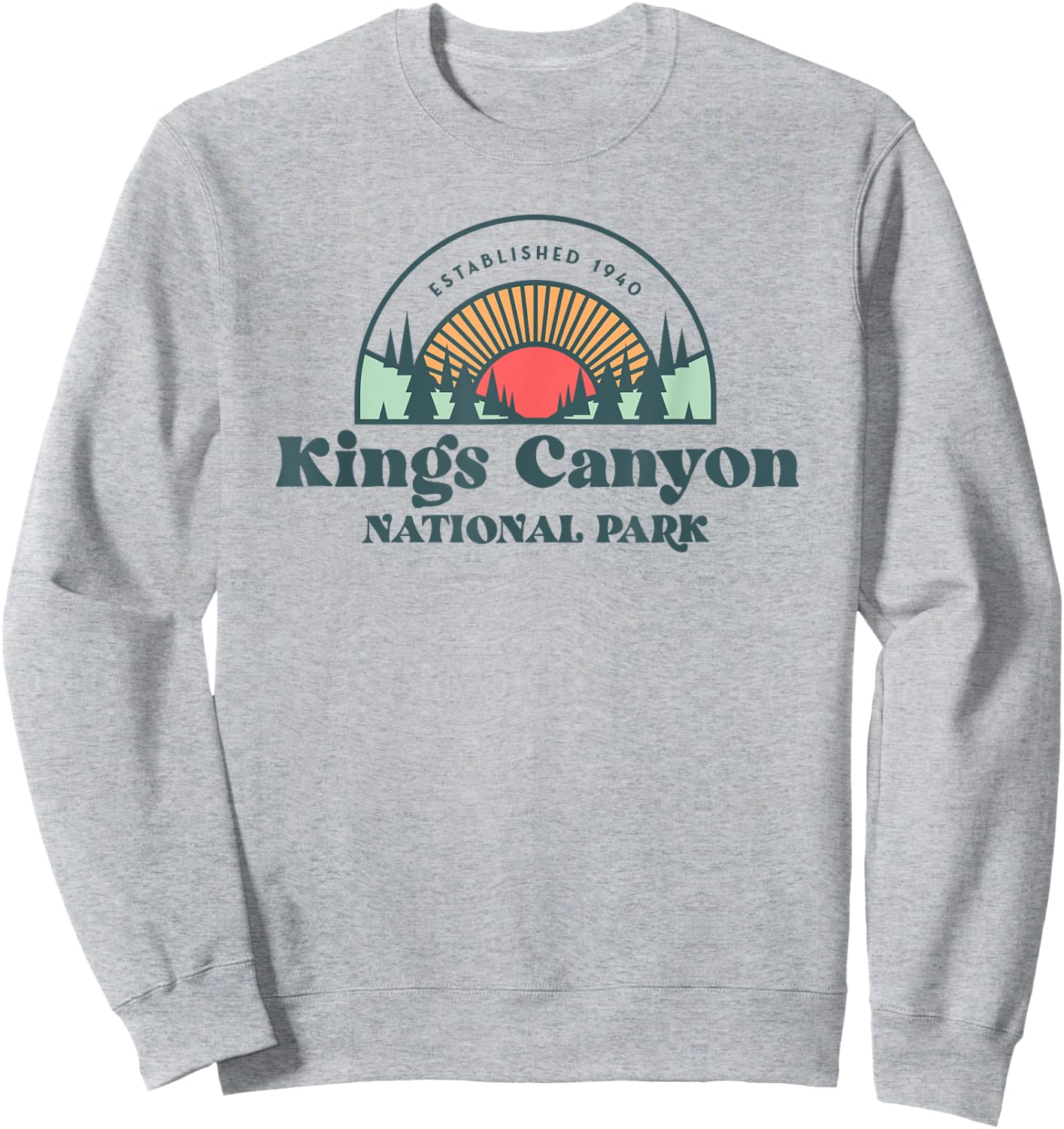 Family Vacation Shirt - Retro Kings Canyon National Park Sweatshirt - Sweatshirt | Ash