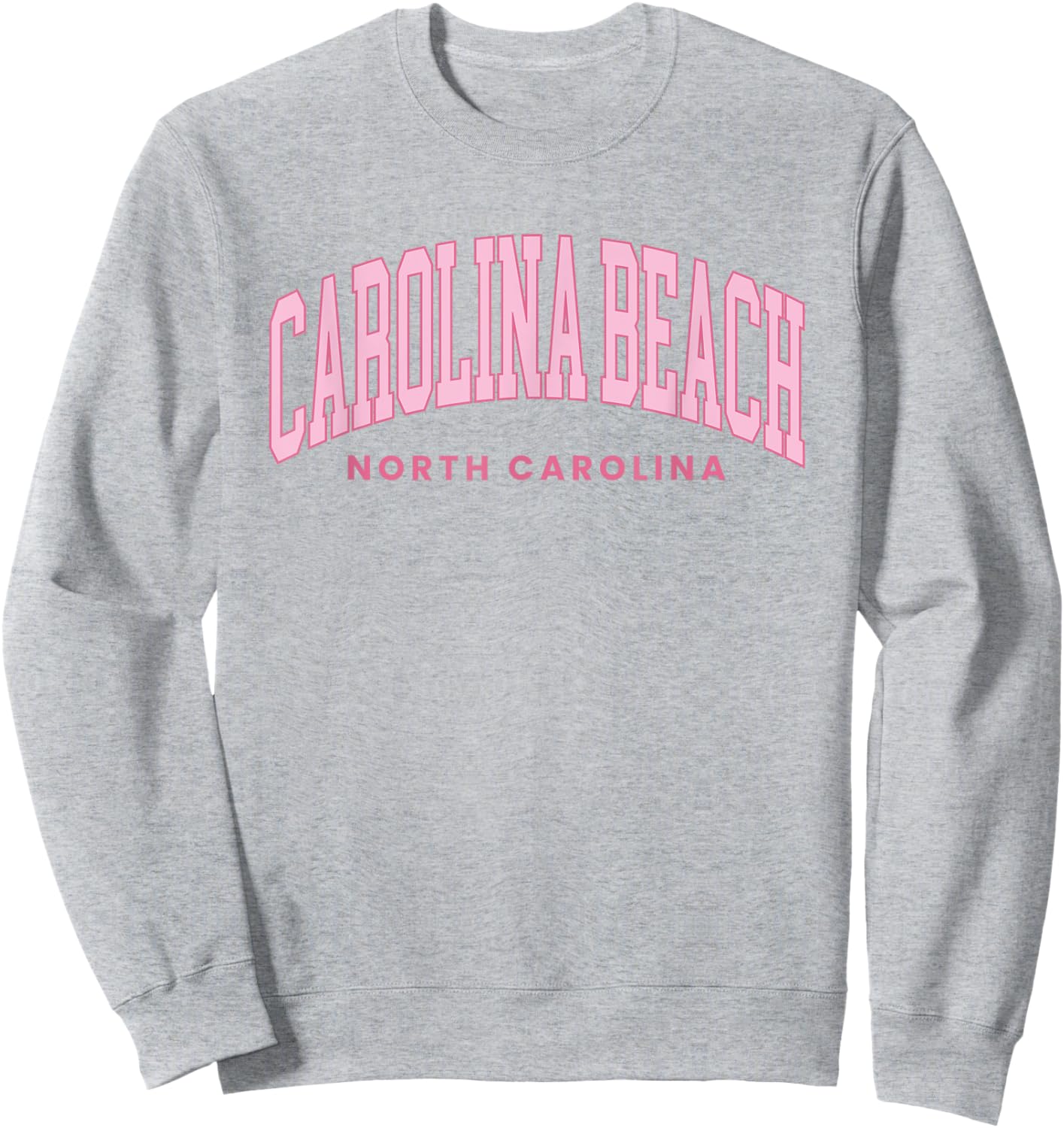 Carolina Beach North Carolina Retro Preppy Throwback Pink Sweatshirt - Sweatshirt | Ash