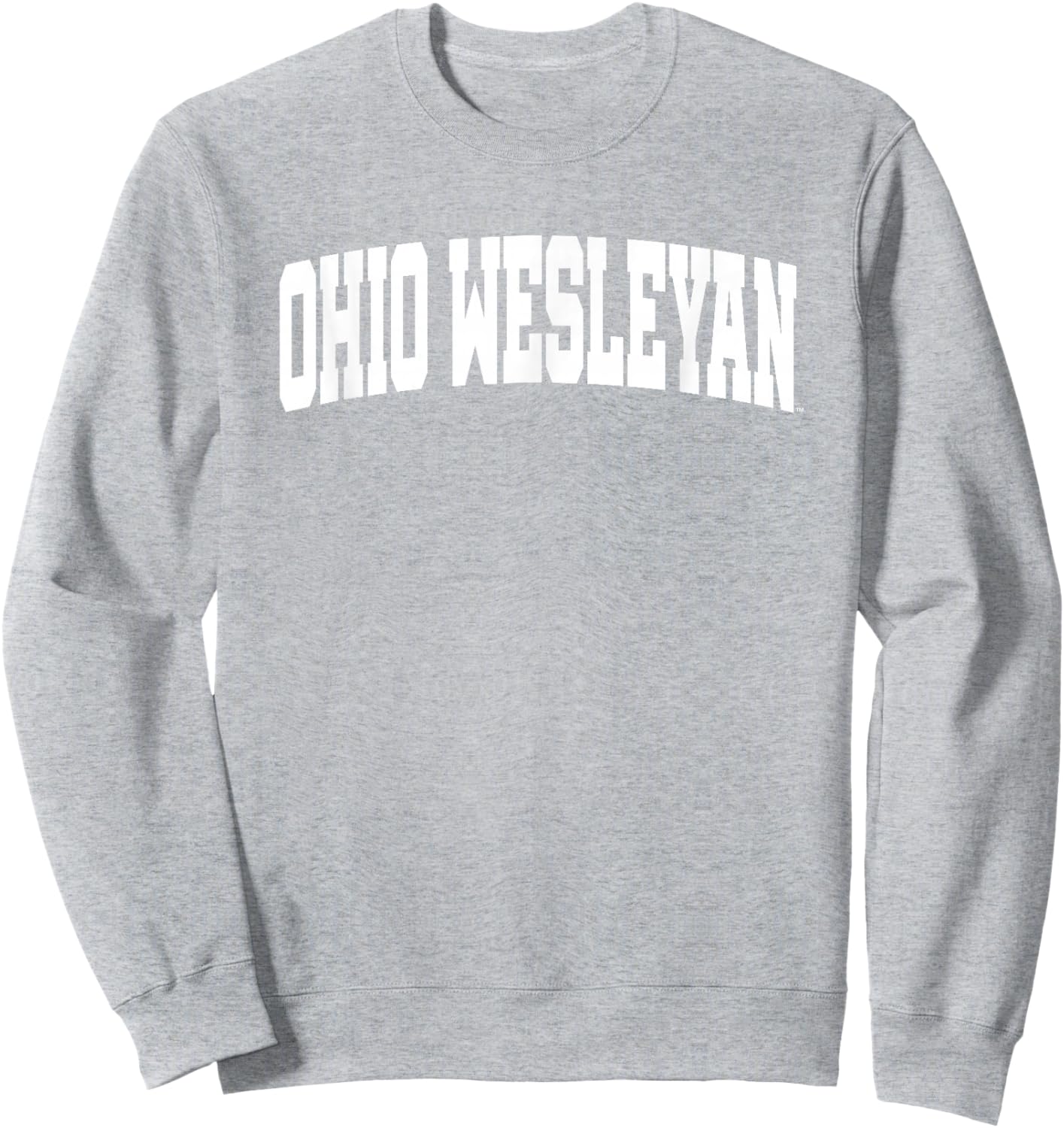 Ohio Wesleyan University Battling Bishops School Name Arch Sweatshirt - Sweatshirt | Ash