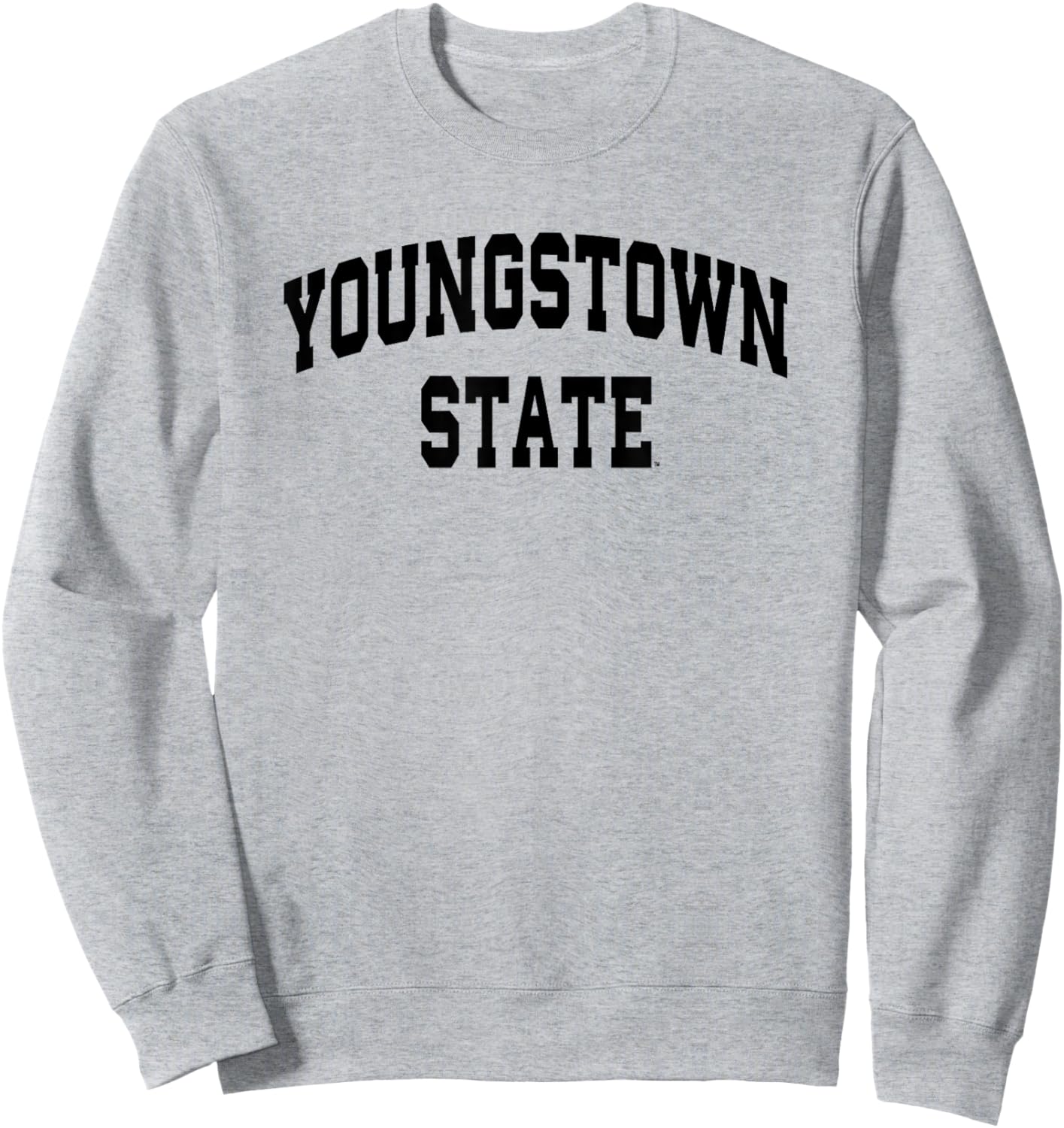 Youngstown State University Penguins Block Stacked Sweatshirt - Sweatshirt | Ash