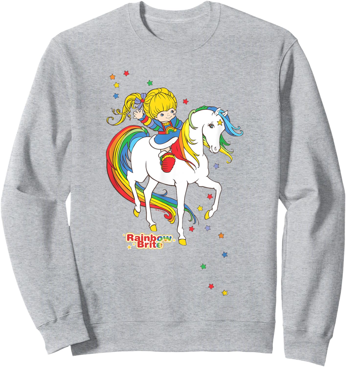 Rainbow Brite & Starlite Best Friends Vintage Sparkle Duo Sweatshirt - Sweatshirt | Ash