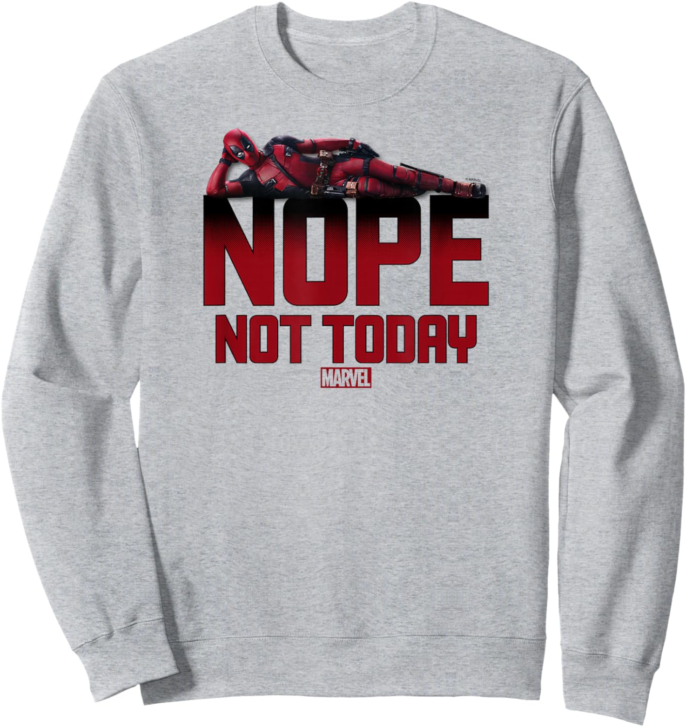 Deadpool - Nope Not Today Sweatshirt - Sweatshirt | Ash