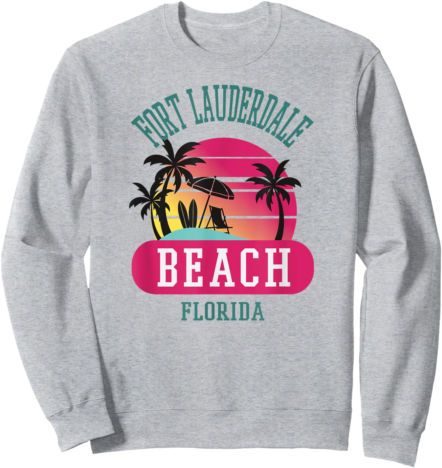 "Fort Lauderdale" Florida Beach FL Men Women Sweatshirt - Sweatshirt | Ash