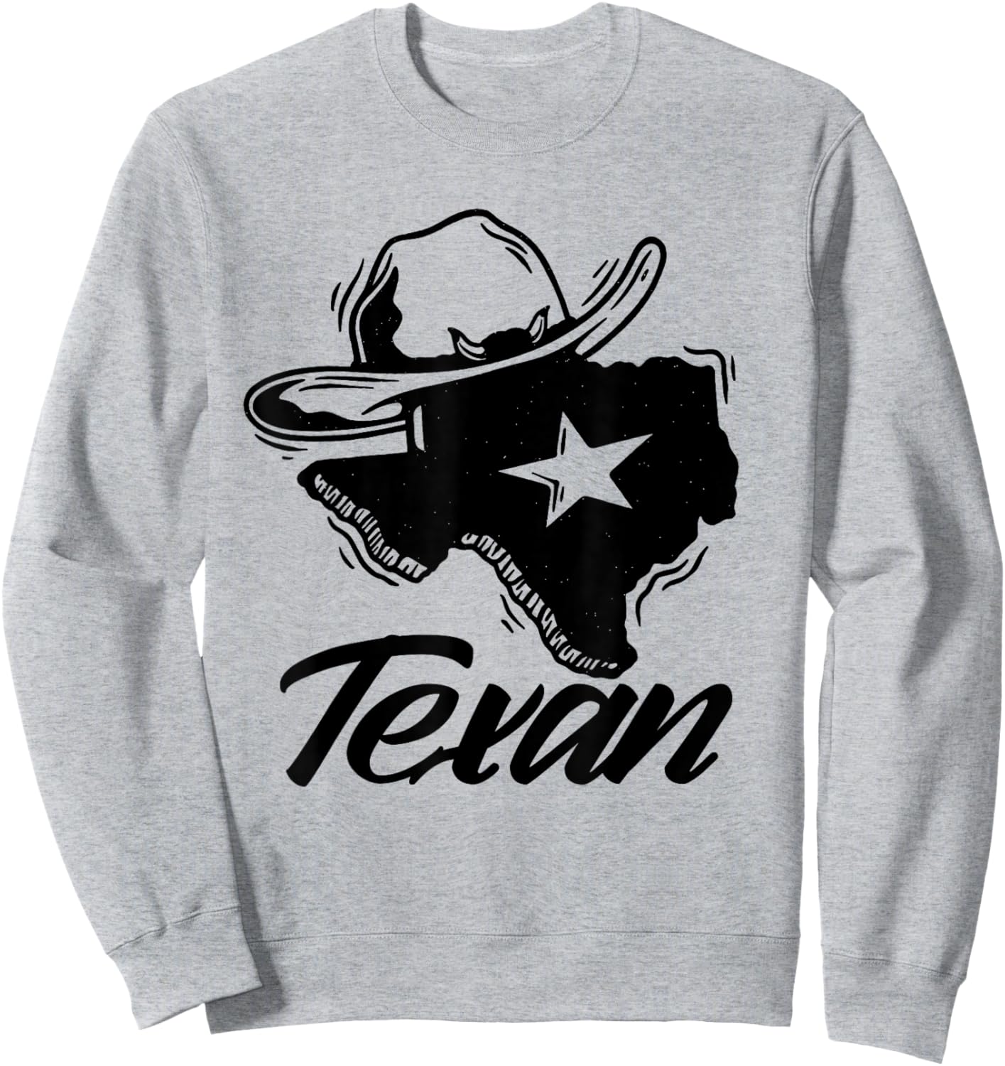 Texan Texas Patriotic Pride Sweatshirt - Sweatshirt | Ash