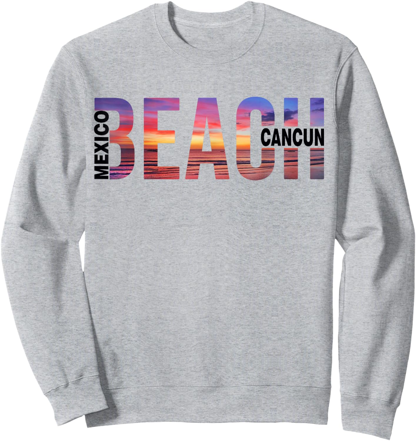 Can Cun Palm Trees Beach Mexico Vacation Family Women Kids Sweatshirt - Sweatshirt | Ash