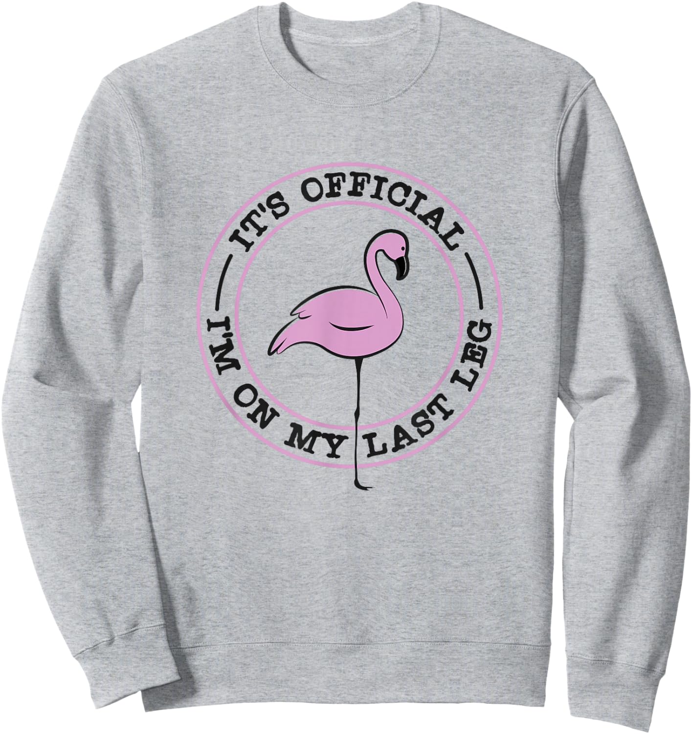 It's Official I'm On My Last Leg - Funny Leg Amputee Sweatshirt - Sweatshirt | Ash