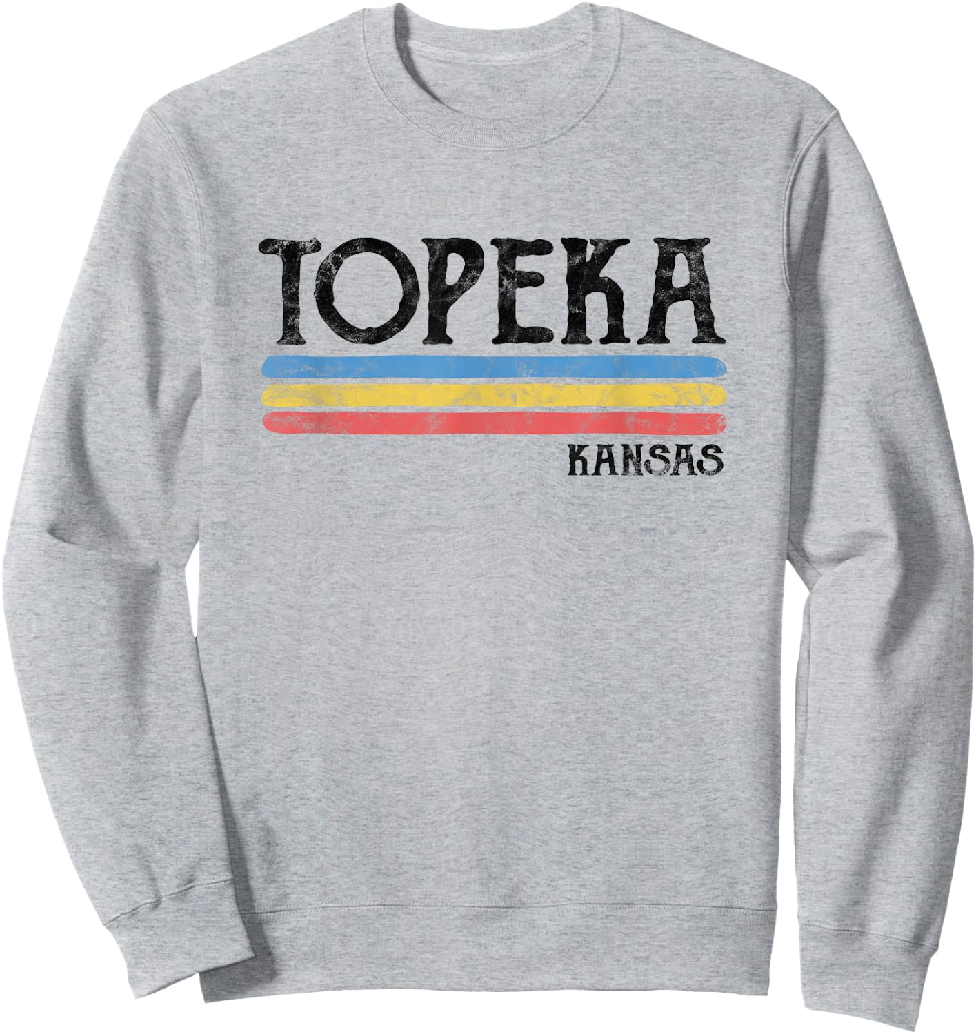 Vintage Topeka Kansas Ks Love Gift Souvenir Sweatshirt - Sweatshirt | Ash