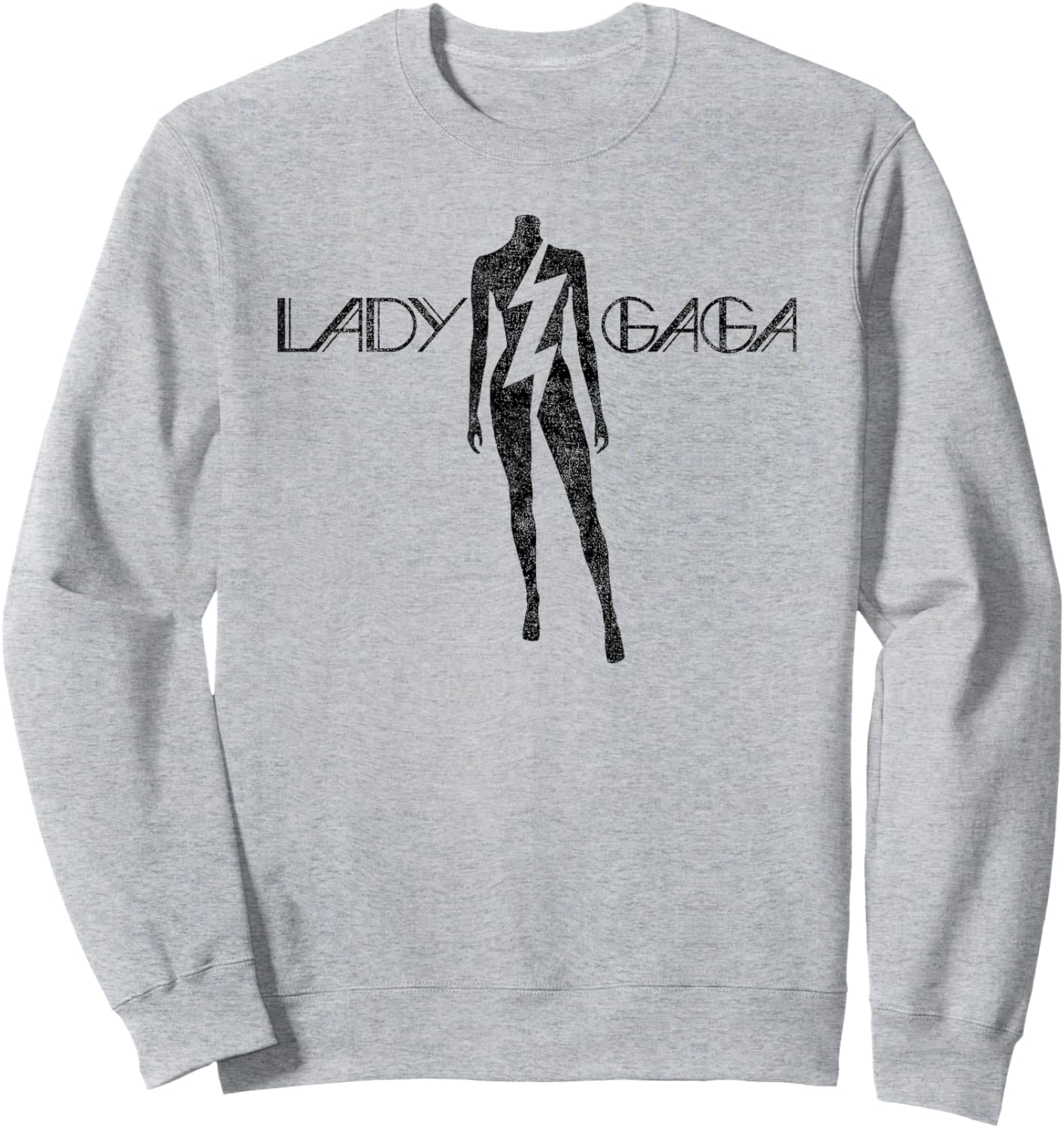 Official Lady Gaga Lightning Black Logo Sweatshirt - Sweatshirt | Ash