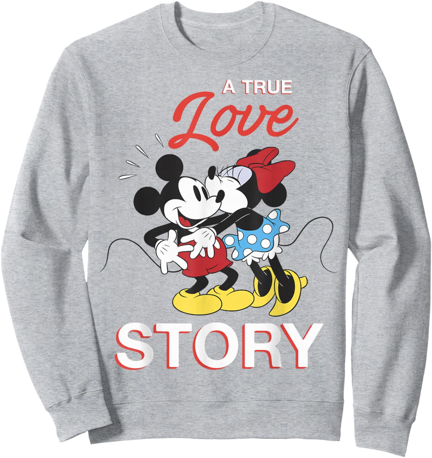 Disney Mickey & Minnie Valentine's Day True Love Story Sweatshirt - Sweatshirt | Ash
