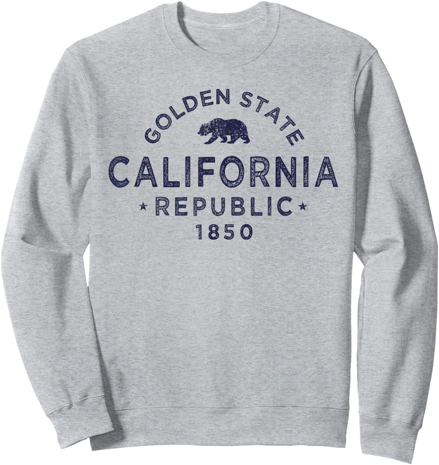 Retro San Francisco California Throwback Vintage Stencil Sweatshirt - Sweatshirt | Ash