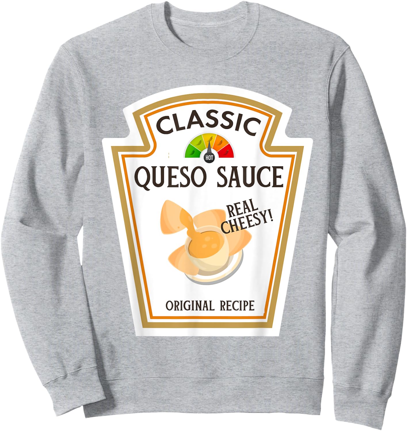 Queso Sauce DIY Halloween Costume Matching Group Cheese Sweatshirt - Sweatshirt | Ash