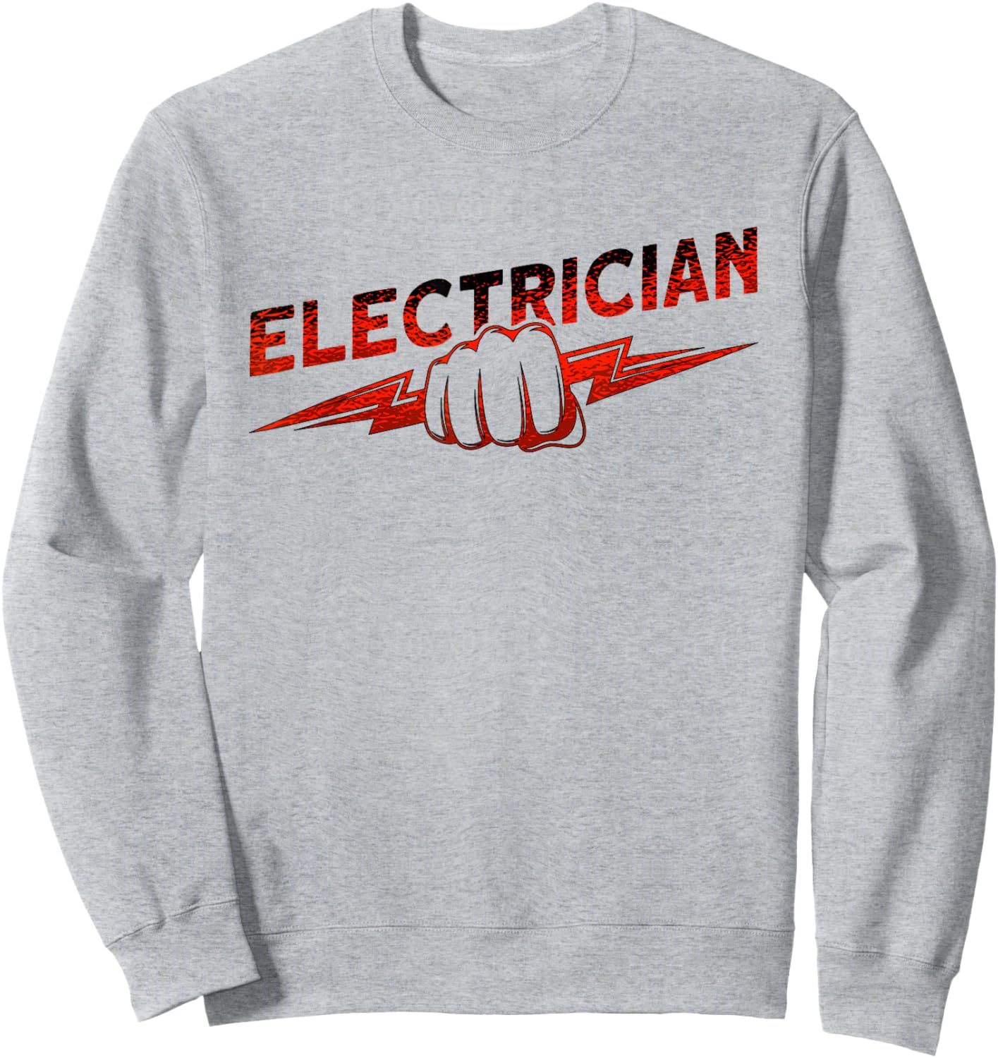 Funny Electrical Worker Skull USA Flag Electrician Sweatshirt - Sweatshirt | Ash