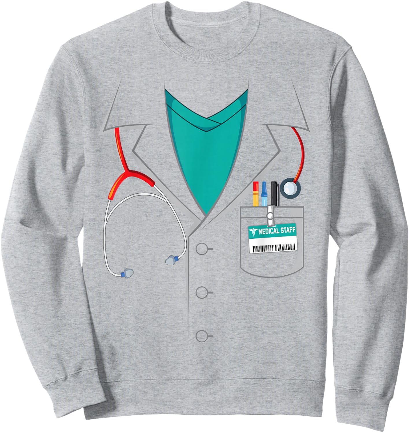 Doctor Lab Coat Funny Halloween Costume White Sweatshirt - Sweatshirt | Ash