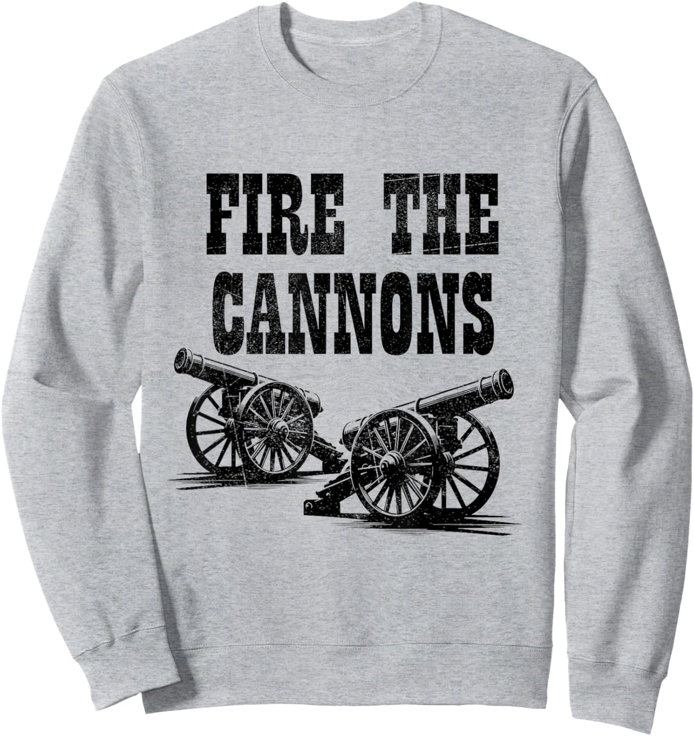 Fire The Cannons Cool Retro Vintage Double Cannon Classic Sweatshirt - Sweatshirt | Ash