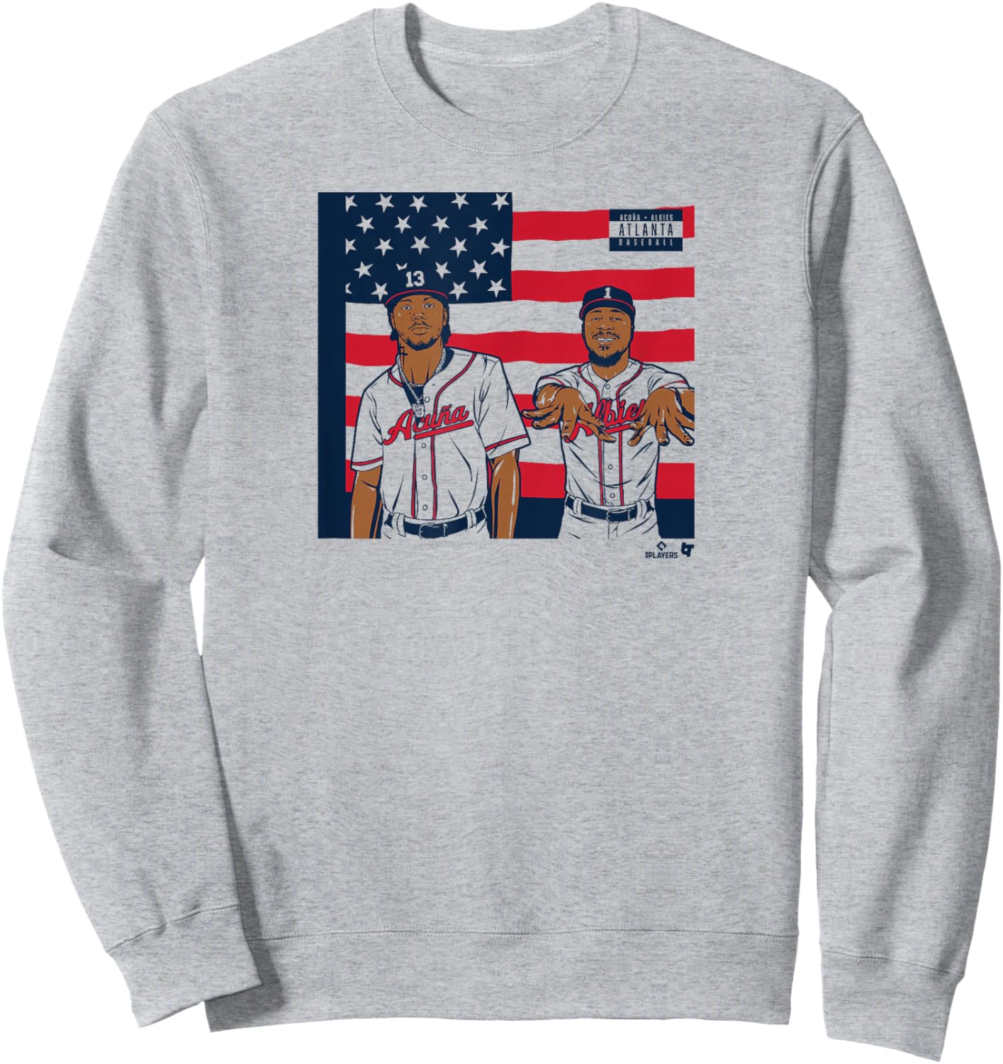Ronald Acuña Jr. & Ozzie Albies - Icons - Atlanta Baseball Sweatshirt - Sweatshirt | Ash