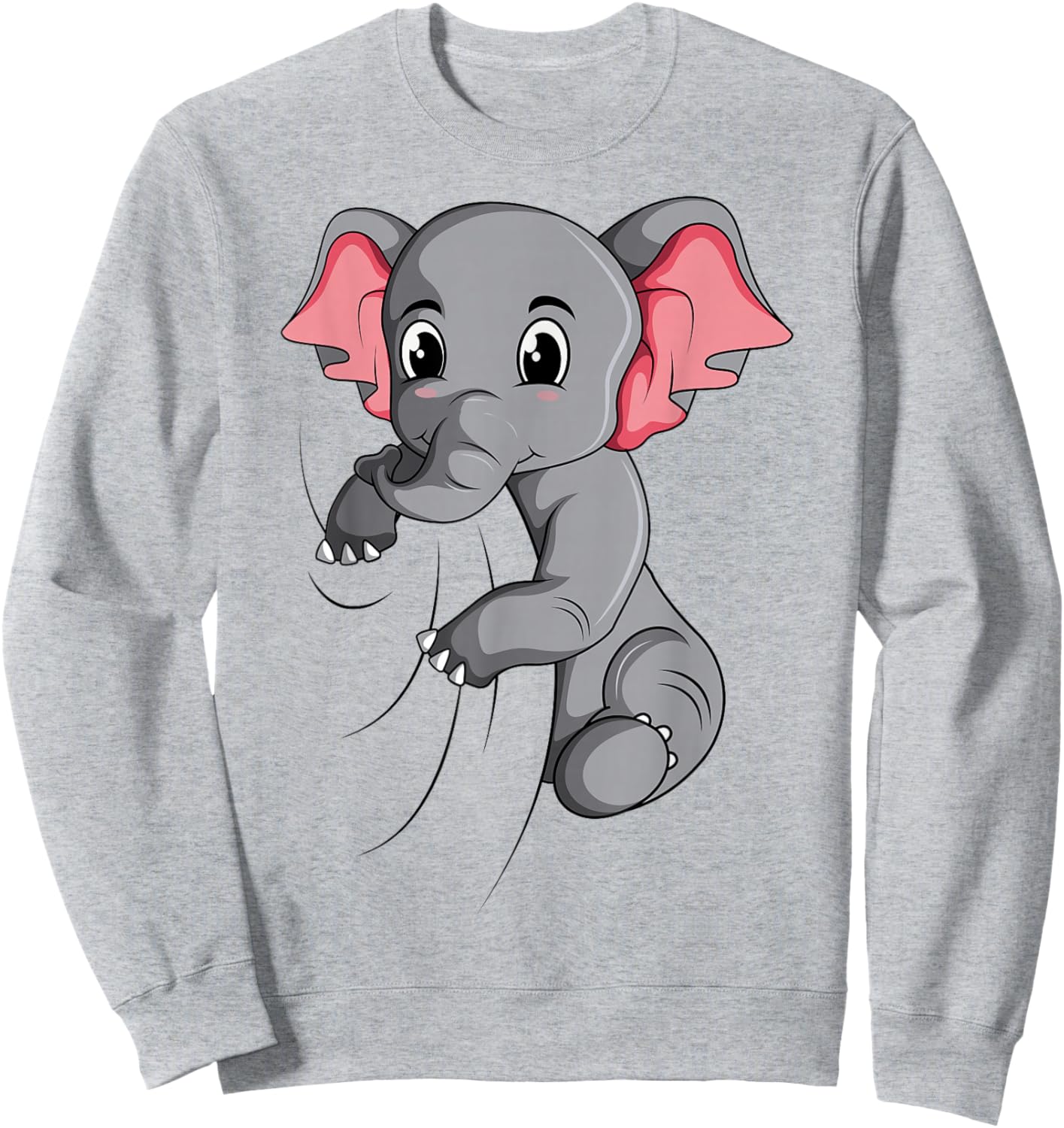 Elefant Kinder Mädchen Jungen Damen Sweatshirt - Sweatshirt | Ash