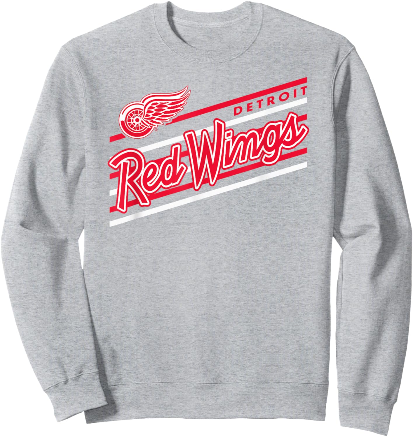 Detroit Red Wings Retro Performer Gray Officially Licensed Sweatshirt - Sweatshirt | Ash