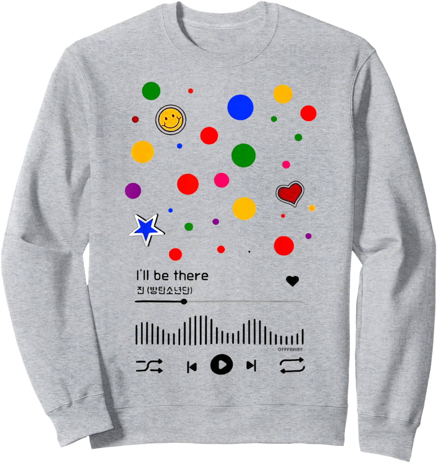 I'll be there Jin Happy Sweatshirt - Sweatshirt | Ash