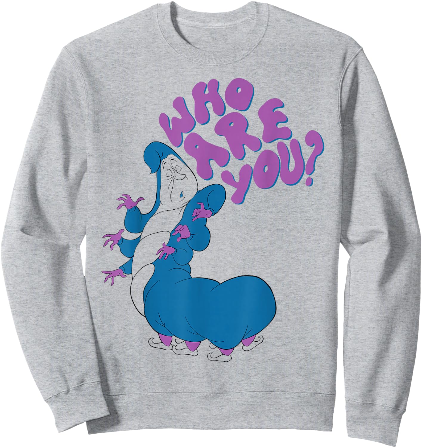 Disney Alice in Wonderland Caterpillar Who are You Small Sweatshirt - Sweatshirt | Ash