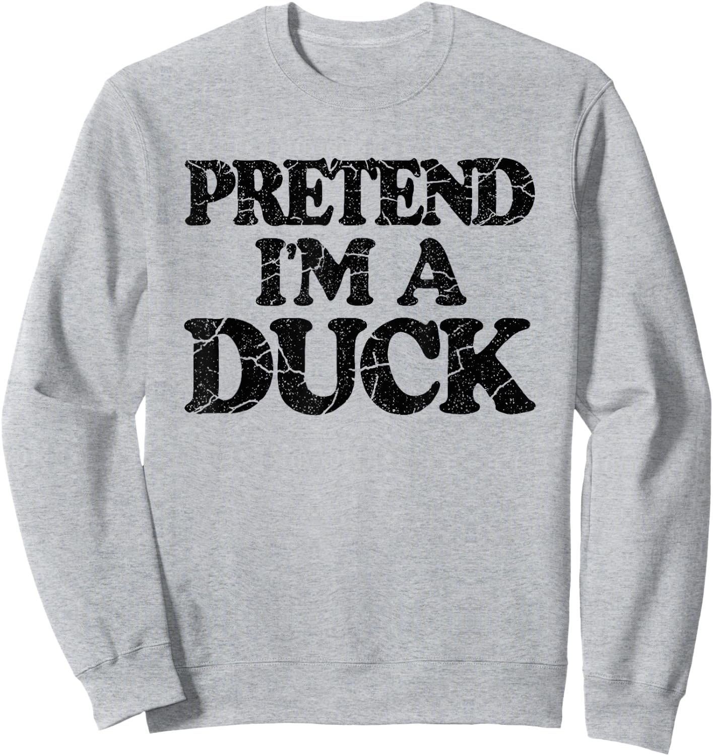 Pretend I'm A Duck Shirt Kids DIY Easy Halloween Costume Sweatshirt - Sweatshirt | Ash