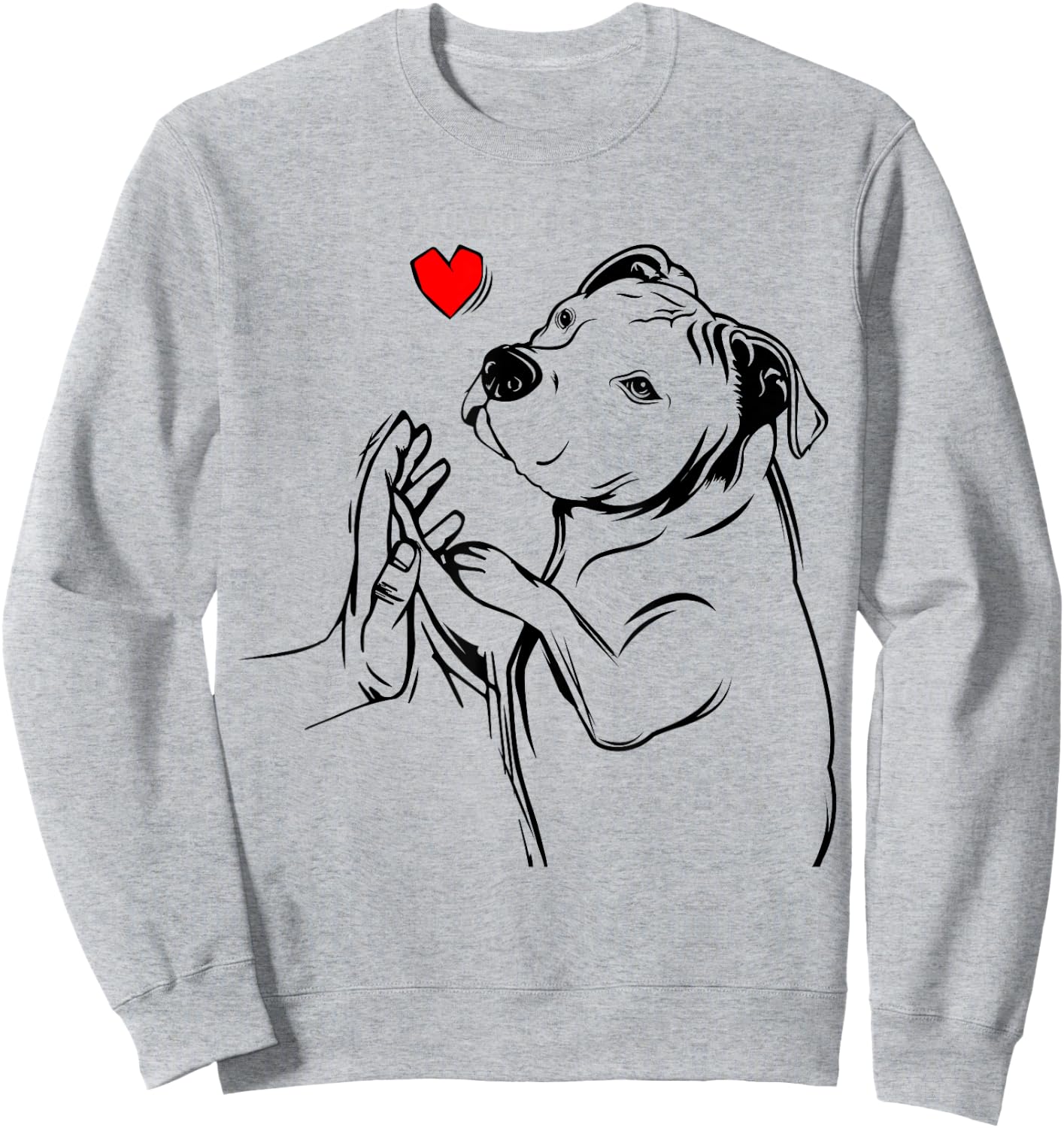 Pitbull Love Cute Pittie Dog Mom Funny Girls Sweatshirt - Sweatshirt | Ash