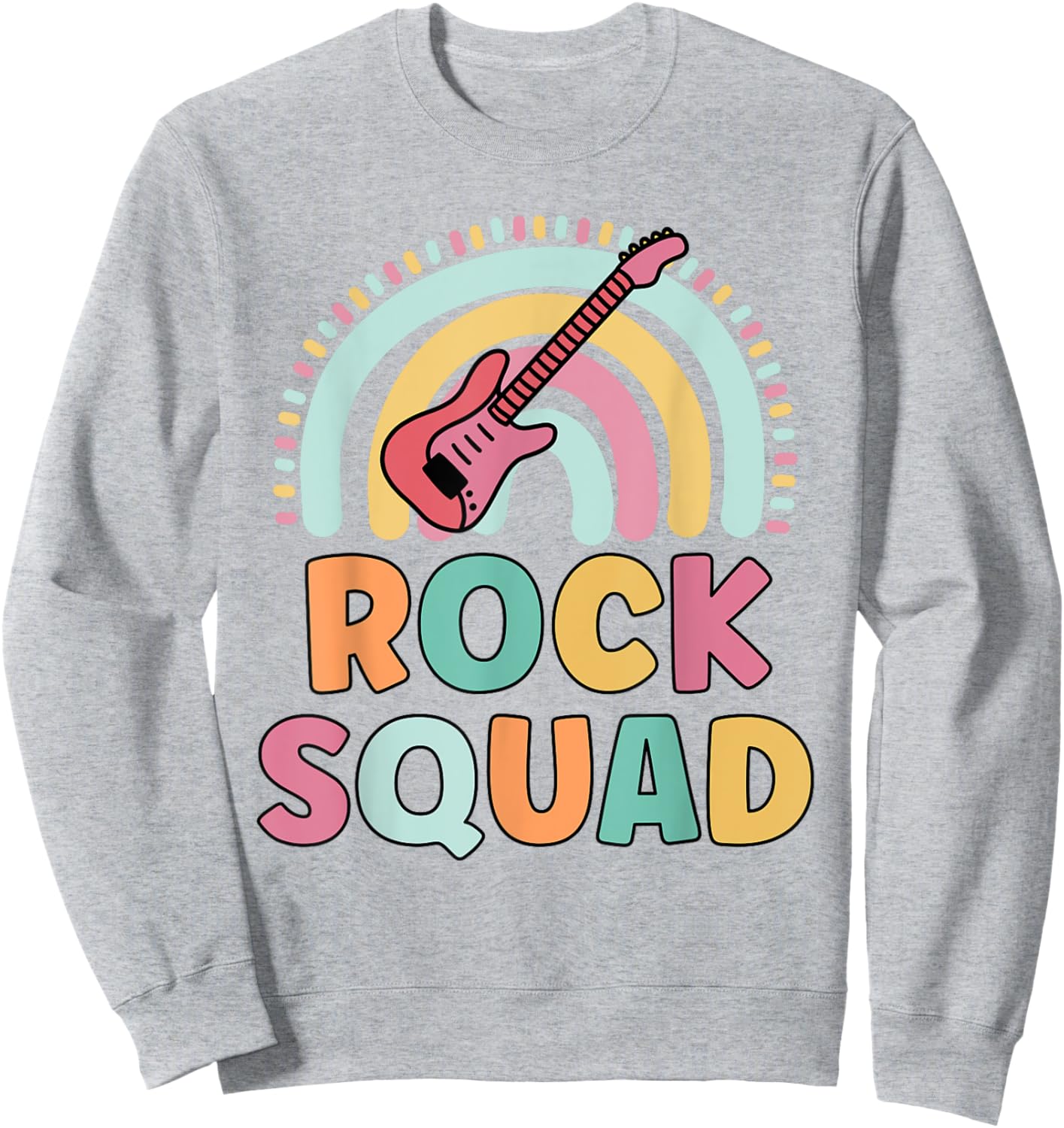 Rock Squad Funny Matching For Girls Band Rock Sweatshirt - Sweatshirt | Ash