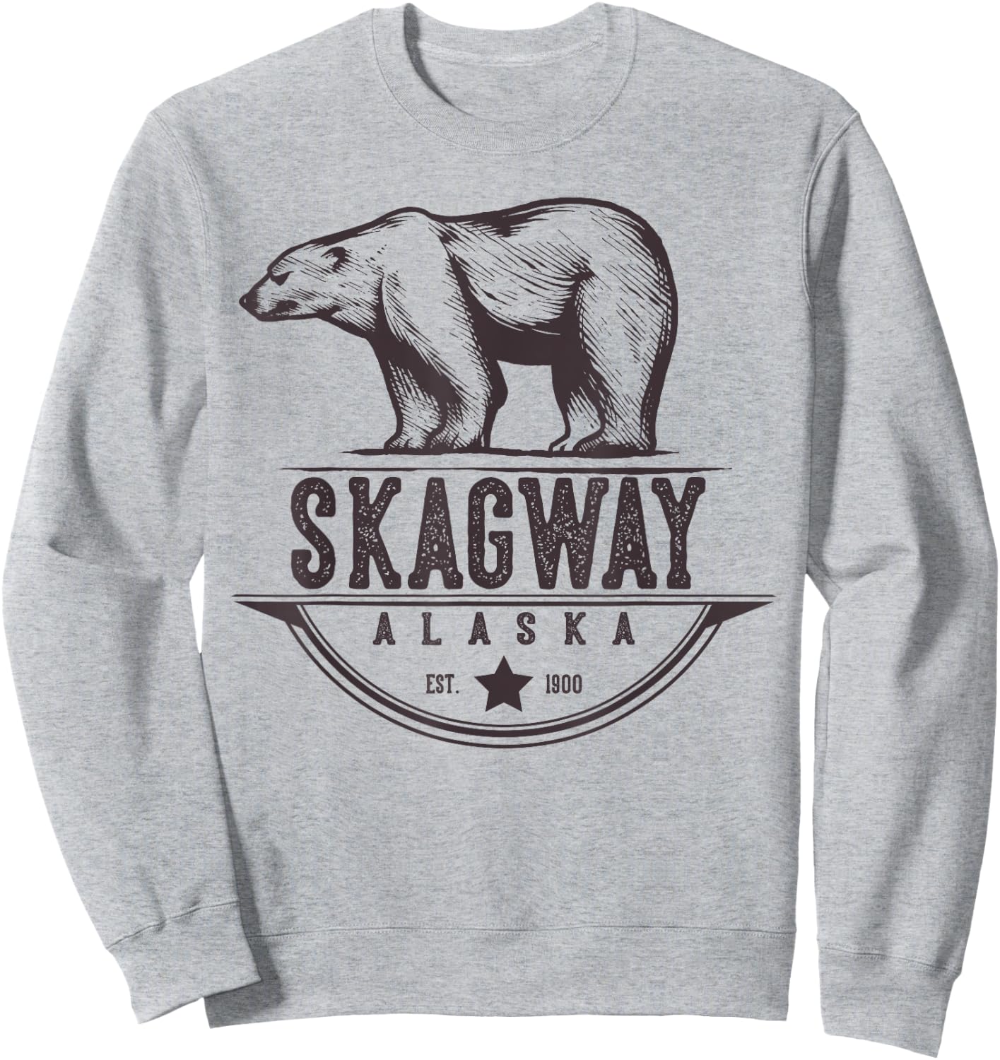 Skagway Alaska Bear Vacation And Cruise Gift Sweatshirt - Sweatshirt | Ash
