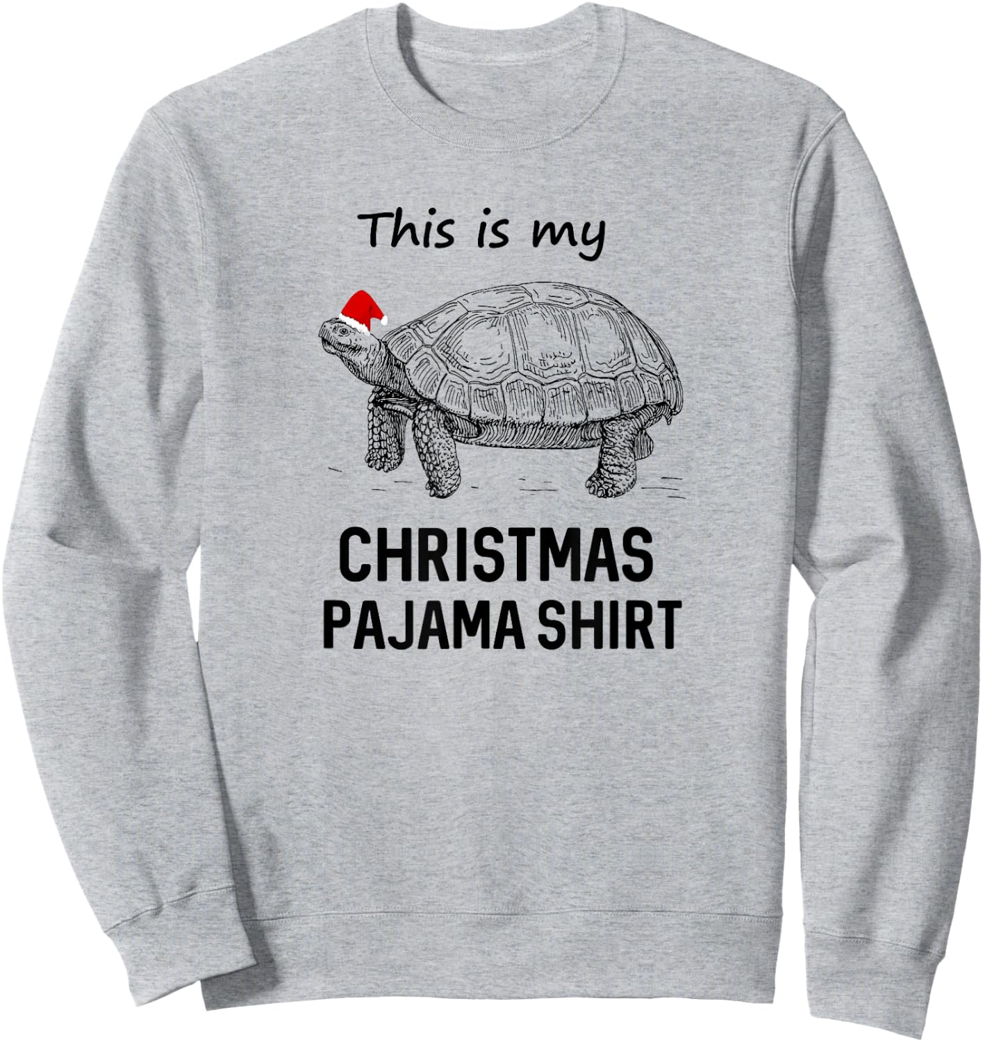 Russian Tortoise Christmas Pajama shirt Family Matching Sweatshirt - Sweatshirt | Ash