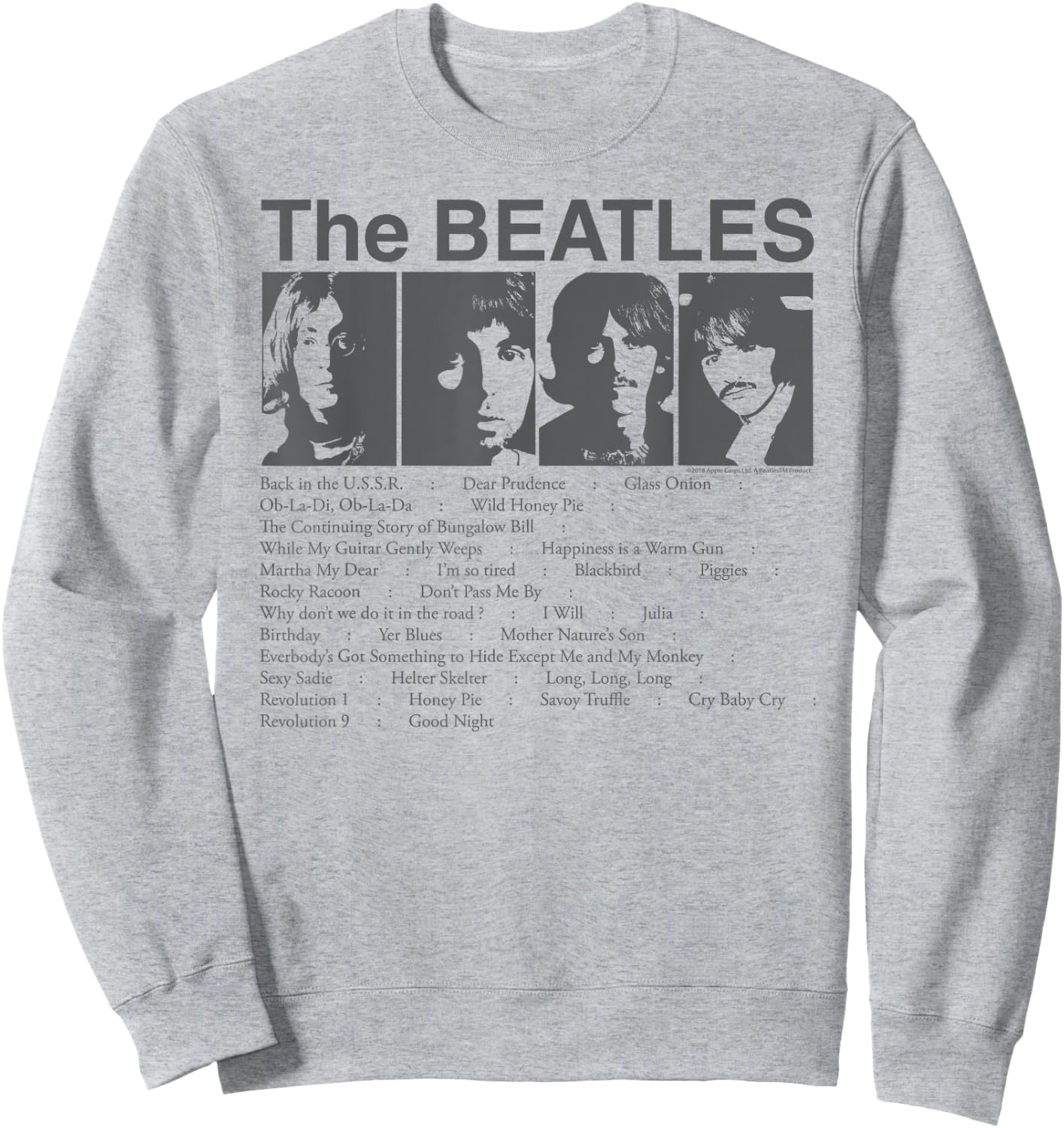 The Beatles - Song List Sweatshirt - Sweatshirt | Ash