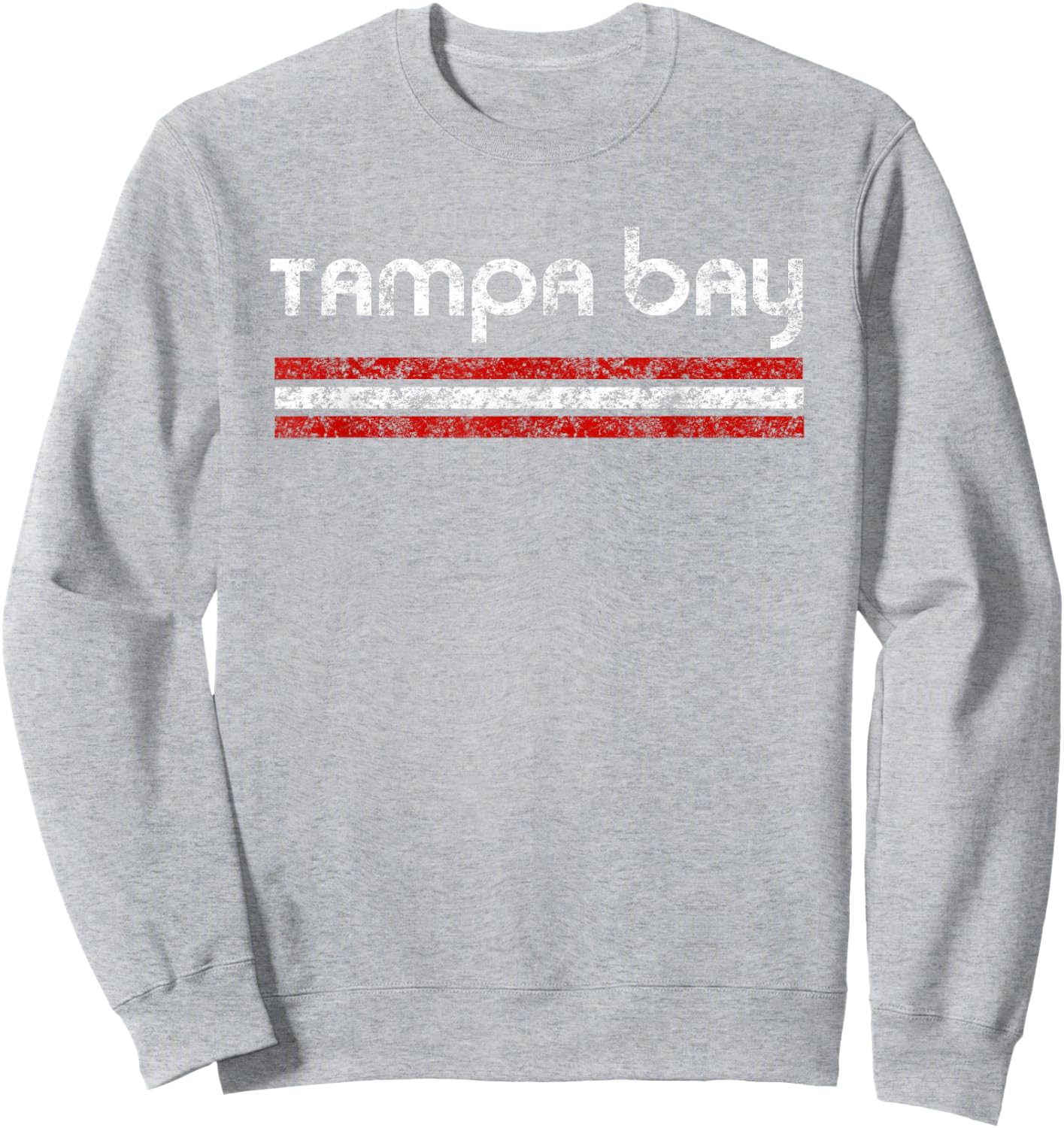 Tampa Bay Florida Retro Vintage Weathered Throwback Sweatshirt - Sweatshirt | Ash