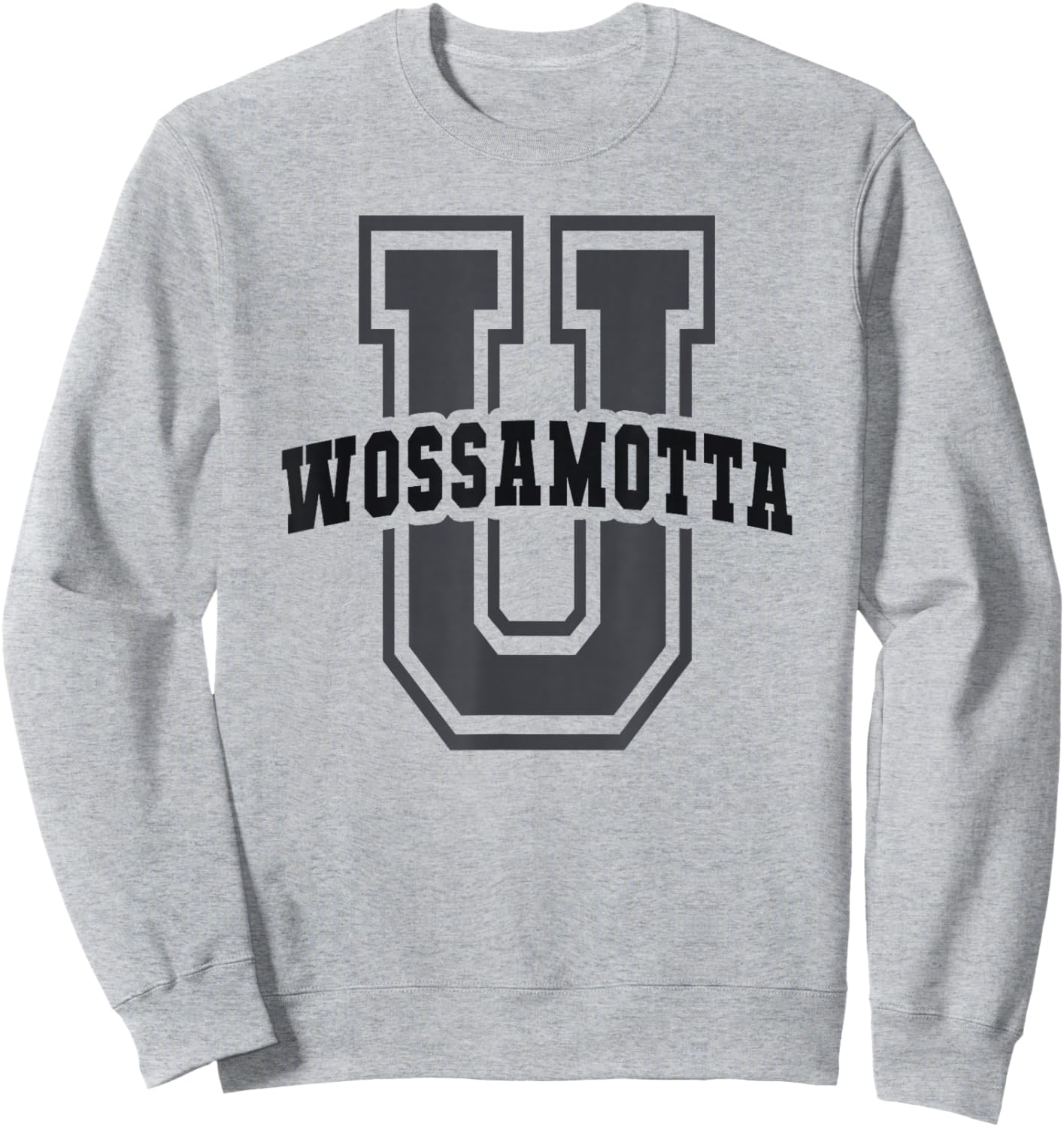 Sarcastic WOSSAMOTTA University Academy Cheerleader Game On Sweatshirt - Sweatshirt | Ash