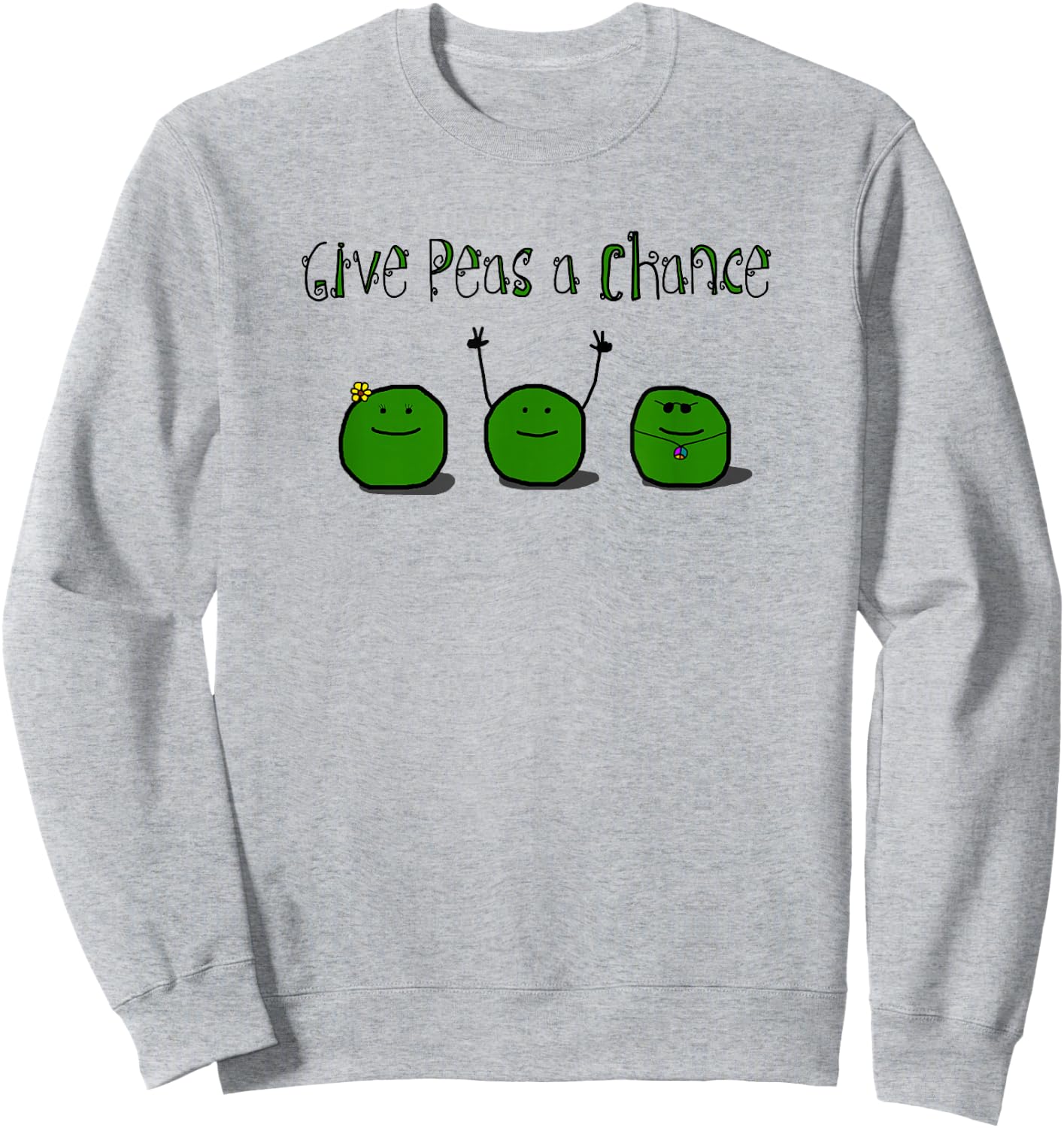 Give Peas a Chance Hippy Sweatshirt - Sweatshirt | Ash