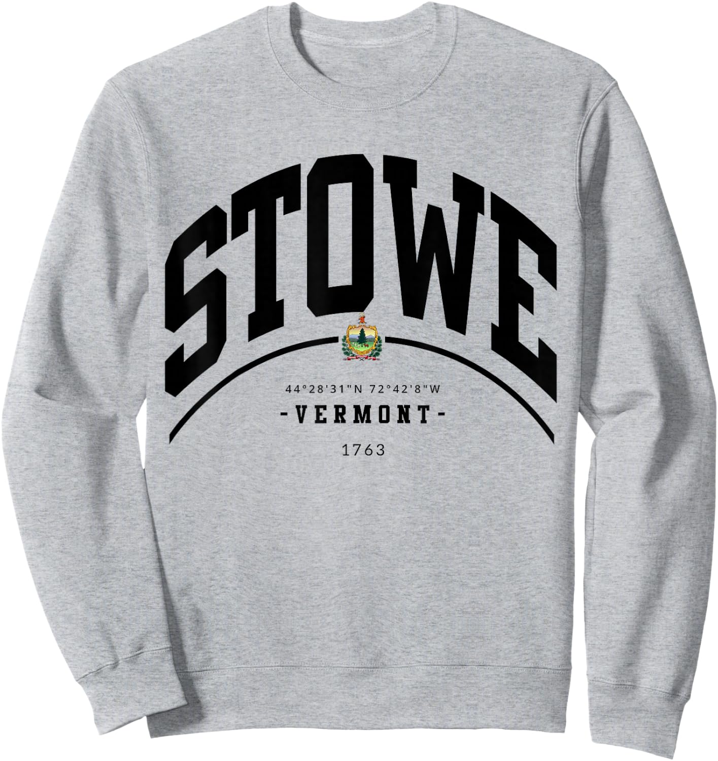 Stowe Vermont Hiking Stowe Souvenir Retro Mountain Sweatshirt - Sweatshirt | Ash
