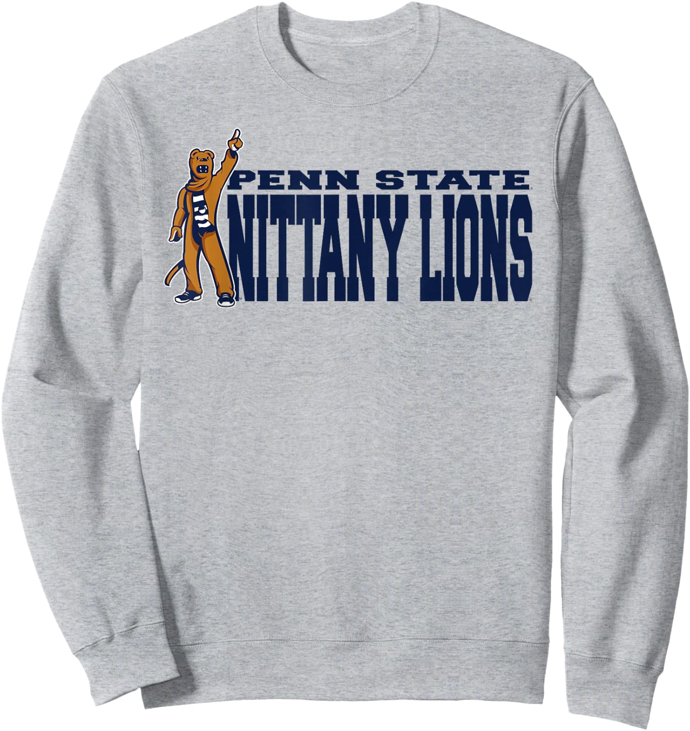 Penn State Nittany Lions Mascot Custom Logo Sweatshirt - Sweatshirt | Ash