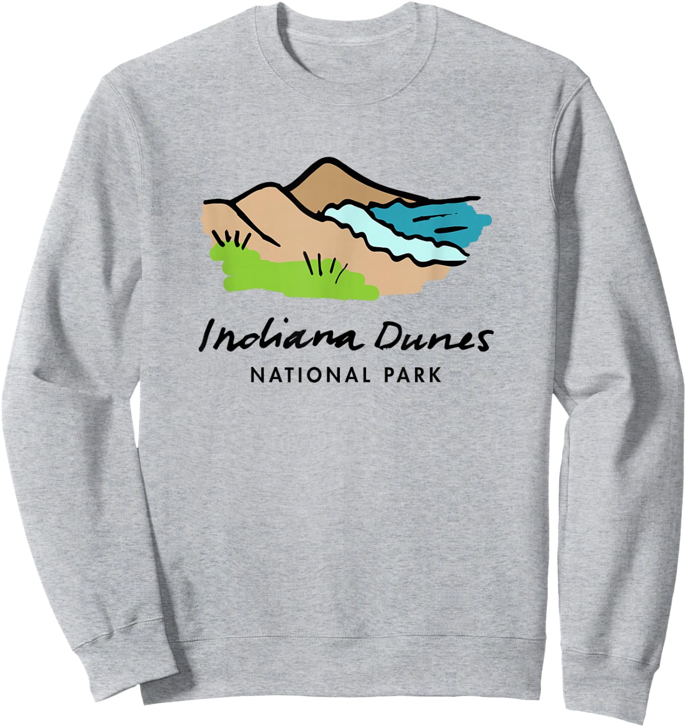 Family Vacation design - Retro Indiana Dunes National Park Sweatshirt - Sweatshirt | Ash