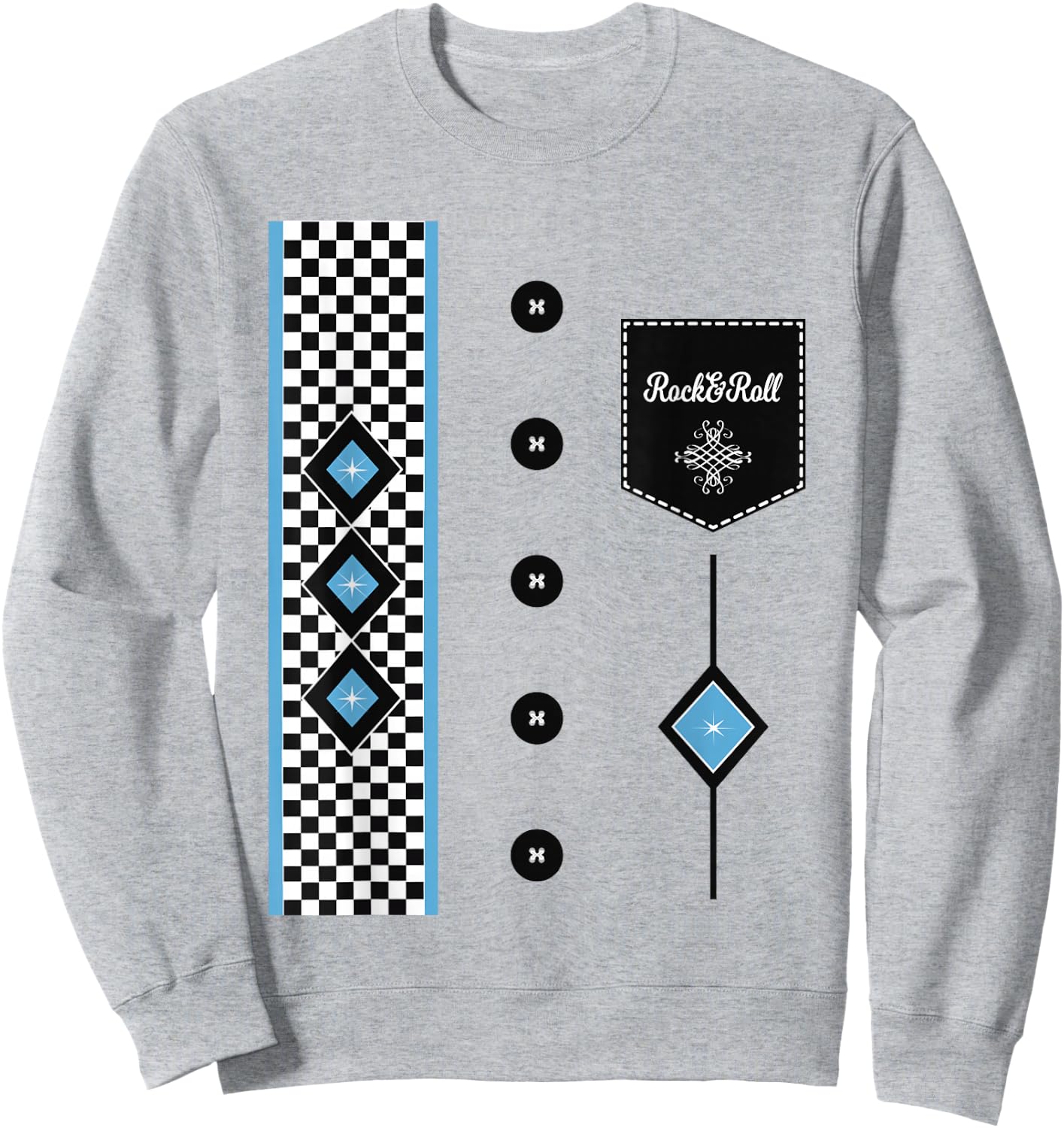 1950s Sock Hop Costume Retro 50s Rockabilly Bowling Sweatshirt - Sweatshirt | Ash
