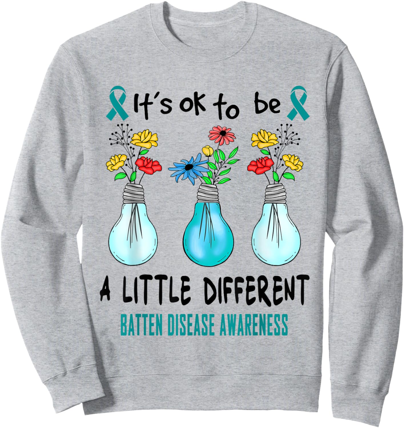 It's Ok To Be A Little Different Batten Disease Awareness Sweatshirt - Sweatshirt | Ash